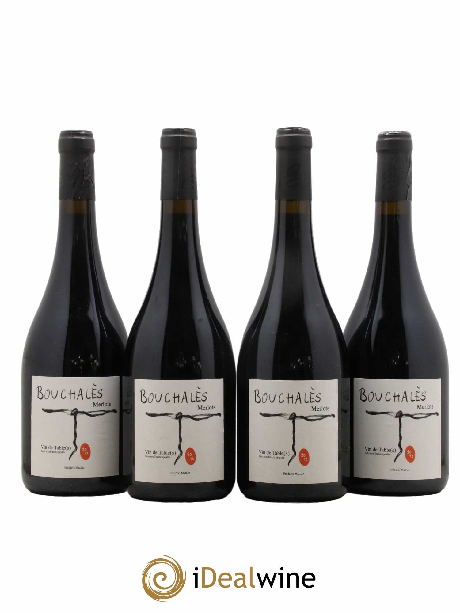 Vin de France Merlots Bouchalès Frédéric Mallier 2019 - Posten von 4 Flaschen - 0