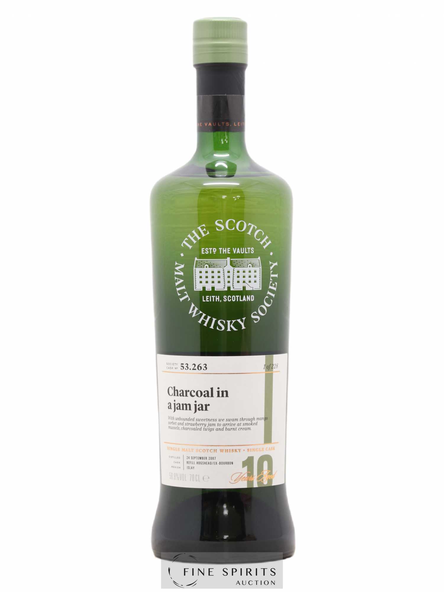 Charcoal in a Jam Jar 10 years 2007 The Scotch Malt Whisky Society Cask n°53.263 - One of 228 - Lot of 1 bottle - 0