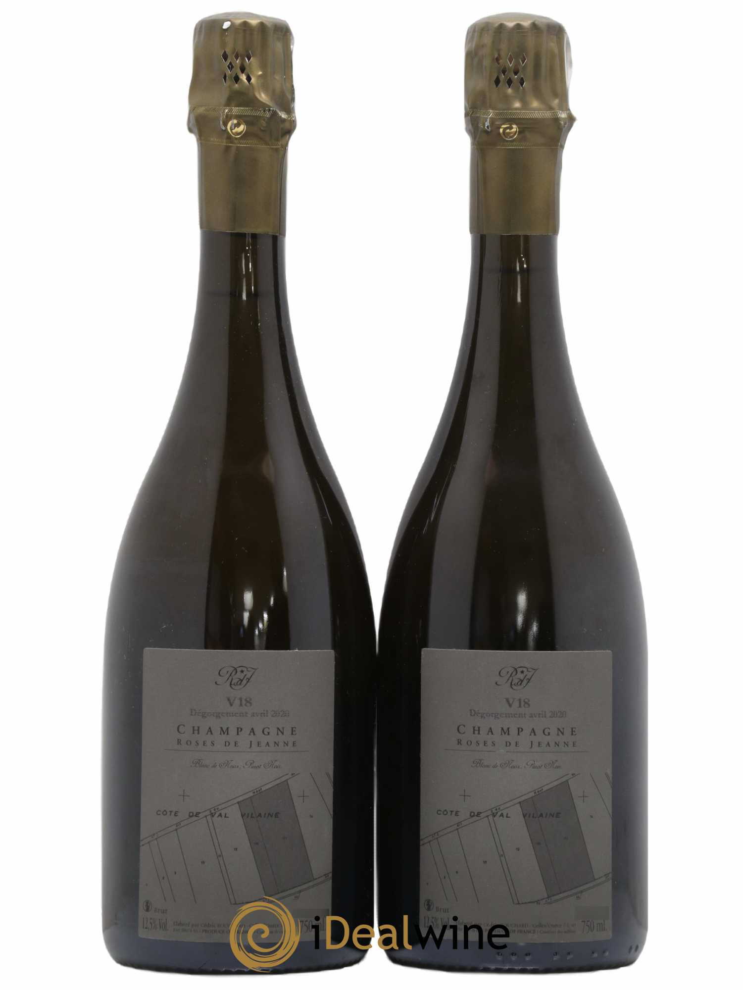 Roses de Jeanne Côte de Val Vilaine Blanc de Noirs Cédric Bouchard Val Vilaine Champagne Cédric Bouchard 2018 - Lot de 2 bouteilles - 1