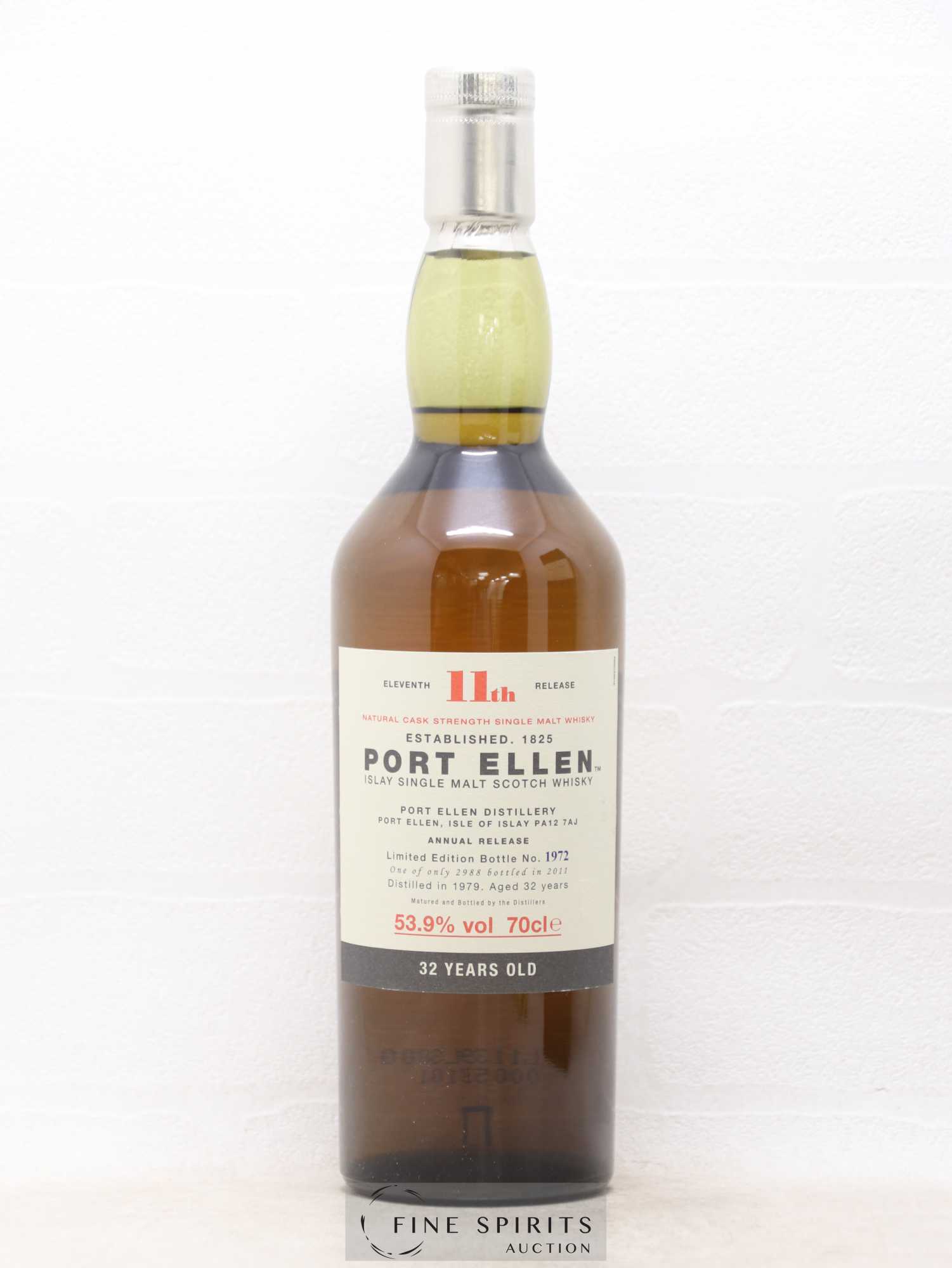 Port Ellen 32 years 1979 Of. 11th Release Natural Cask Strength - One of 2988 - bottled 2011 Limited Edition - Lot de 1 bouteille - 1