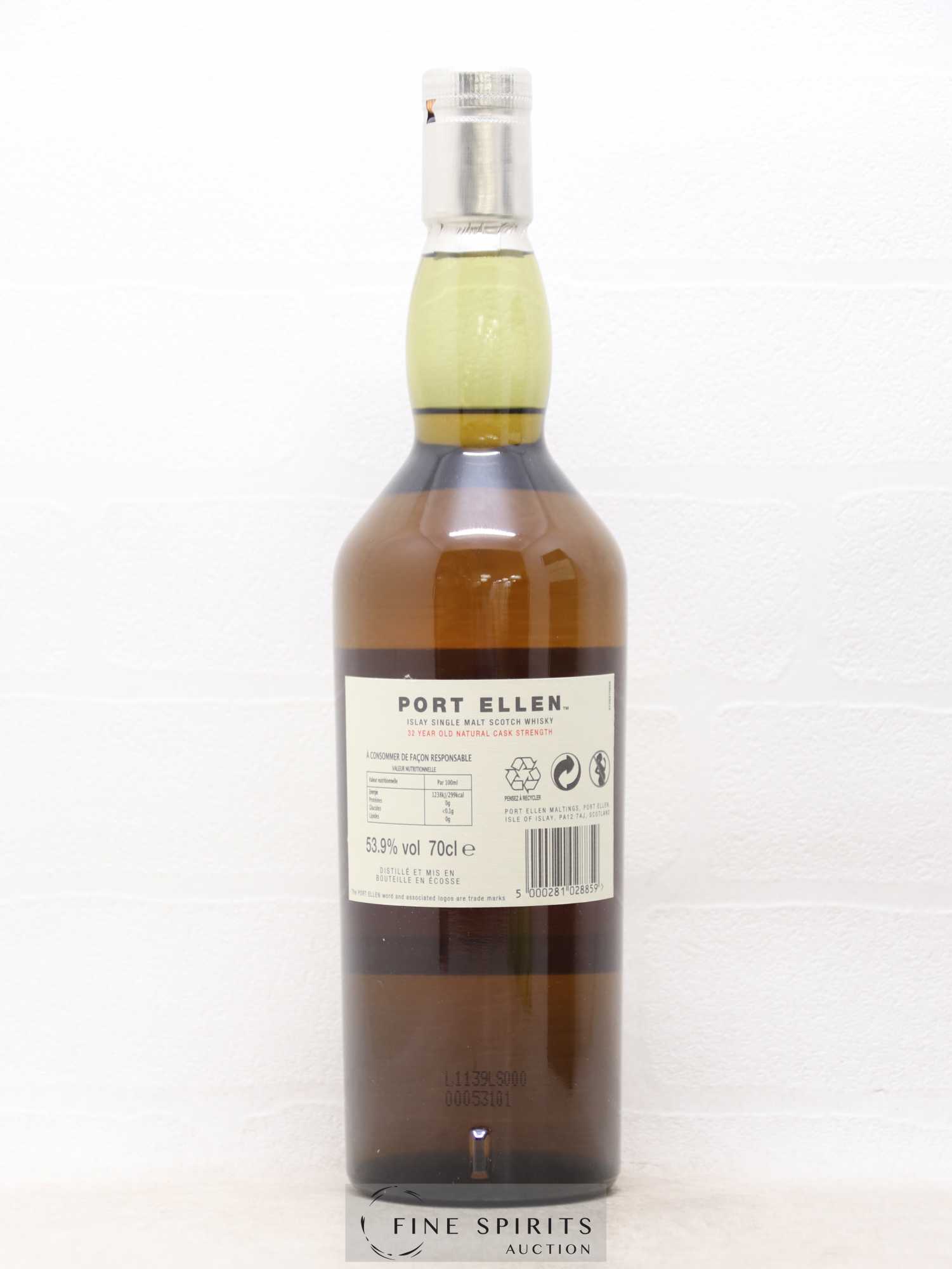 Port Ellen 32 years 1979 Of. 11th Release Natural Cask Strength - One of 2988 - bottled 2011 Limited Edition - Lot de 1 bouteille - 2