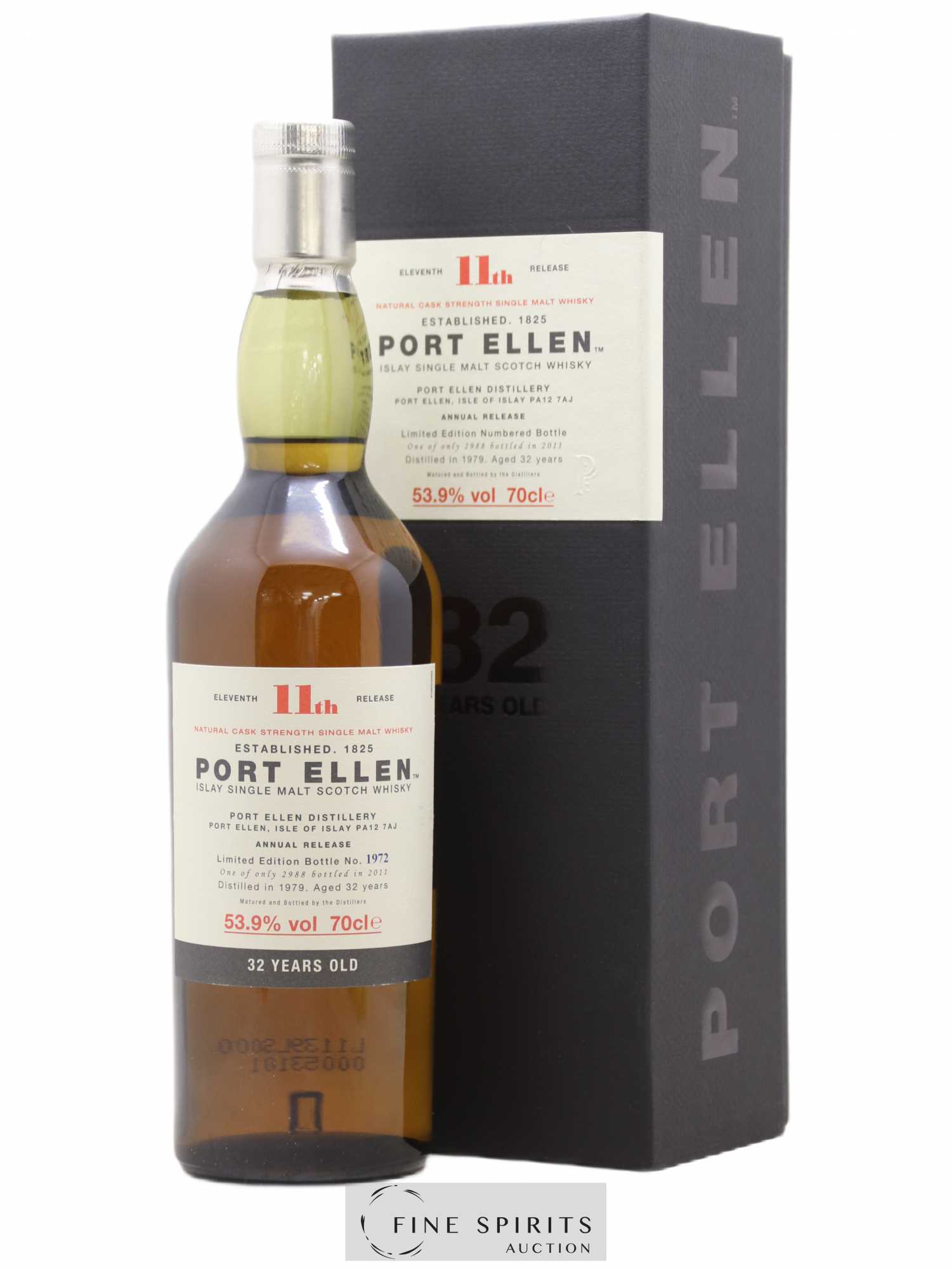 Port Ellen 32 years 1979 Of. 11th Release Natural Cask Strength - One of 2988 - bottled 2011 Limited Edition - Lot de 1 bouteille - 0