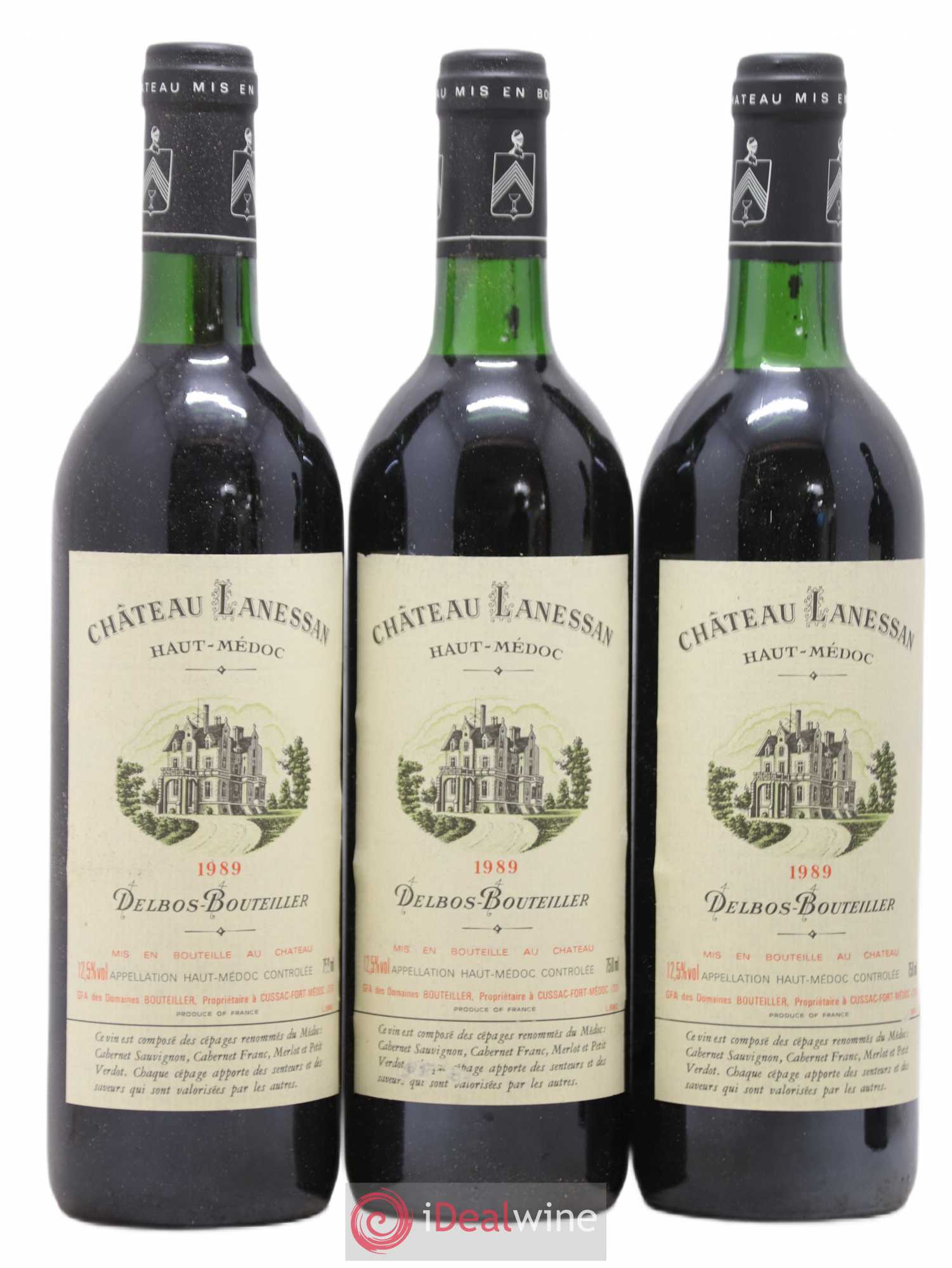 Château Lanessan Cru Bourgeois 1989 - Lot de 12 bouteilles - 1