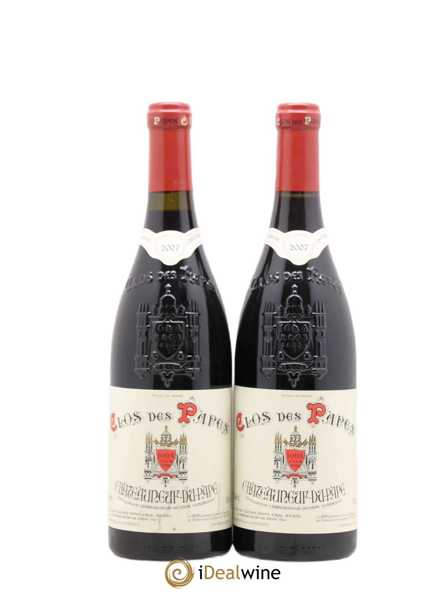 Châteauneuf-du-Pape Clos des Papes - Paul Avril  (no reserve) 2007 - Lot of 2 bottles - 0