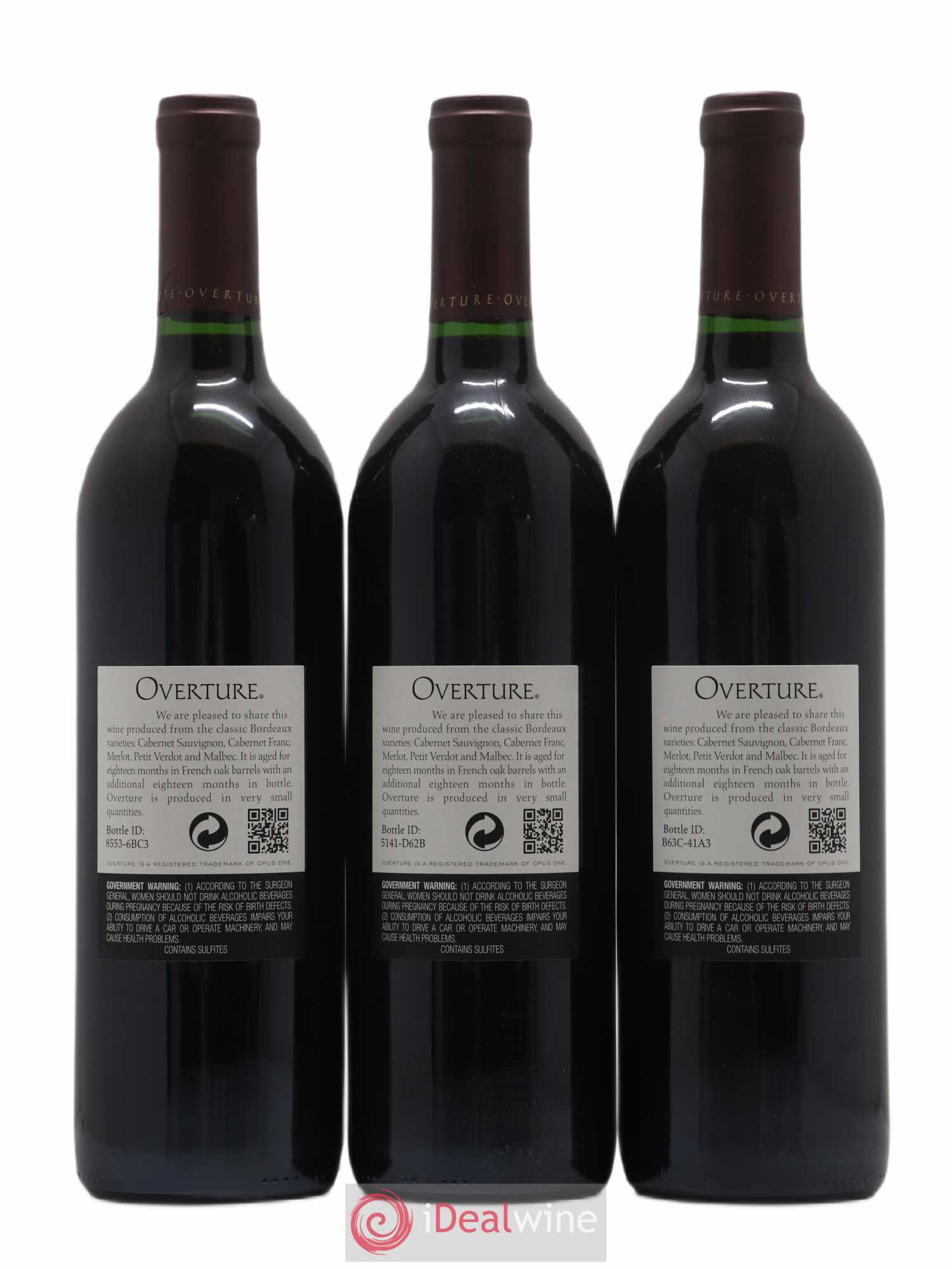 Napa Valley Opus One  Overture Robert Mondavi - Lot de 3 bouteilles - 1