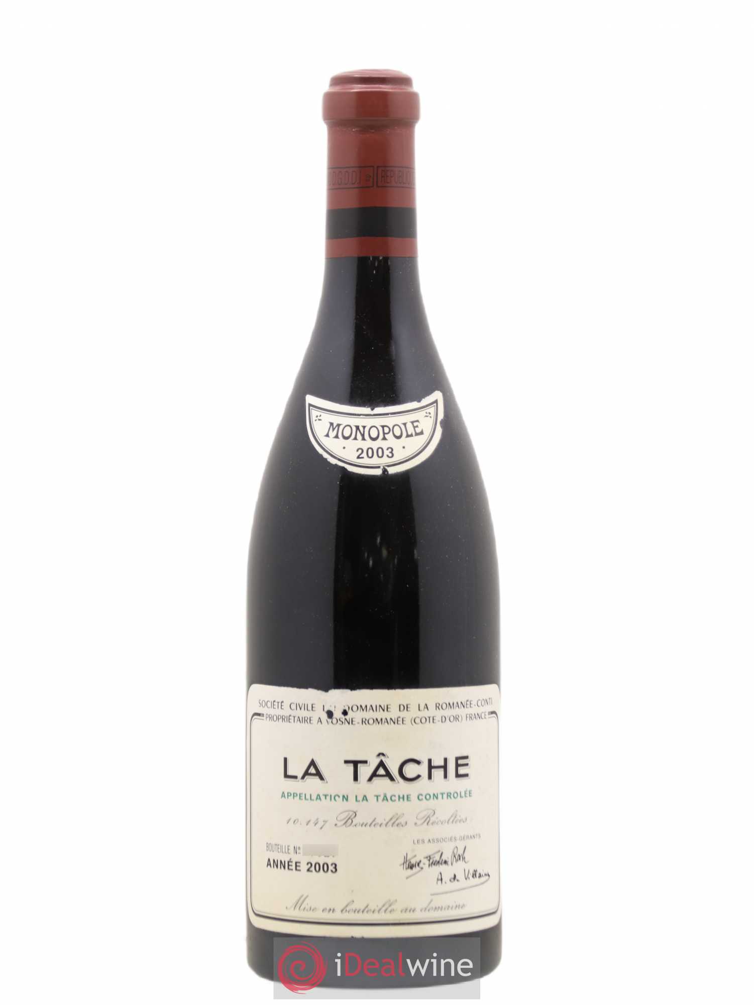 La Tâche Grand Cru Domaine de la Romanée-Conti  (no reserve) 2003 - Lot of 1 bottle - 0