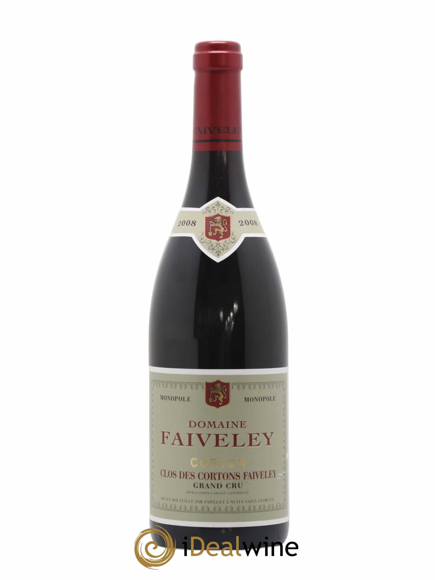 Corton Grand Cru Clos des Cortons Faiveley 2008 - Lot de 1 bouteille - 0