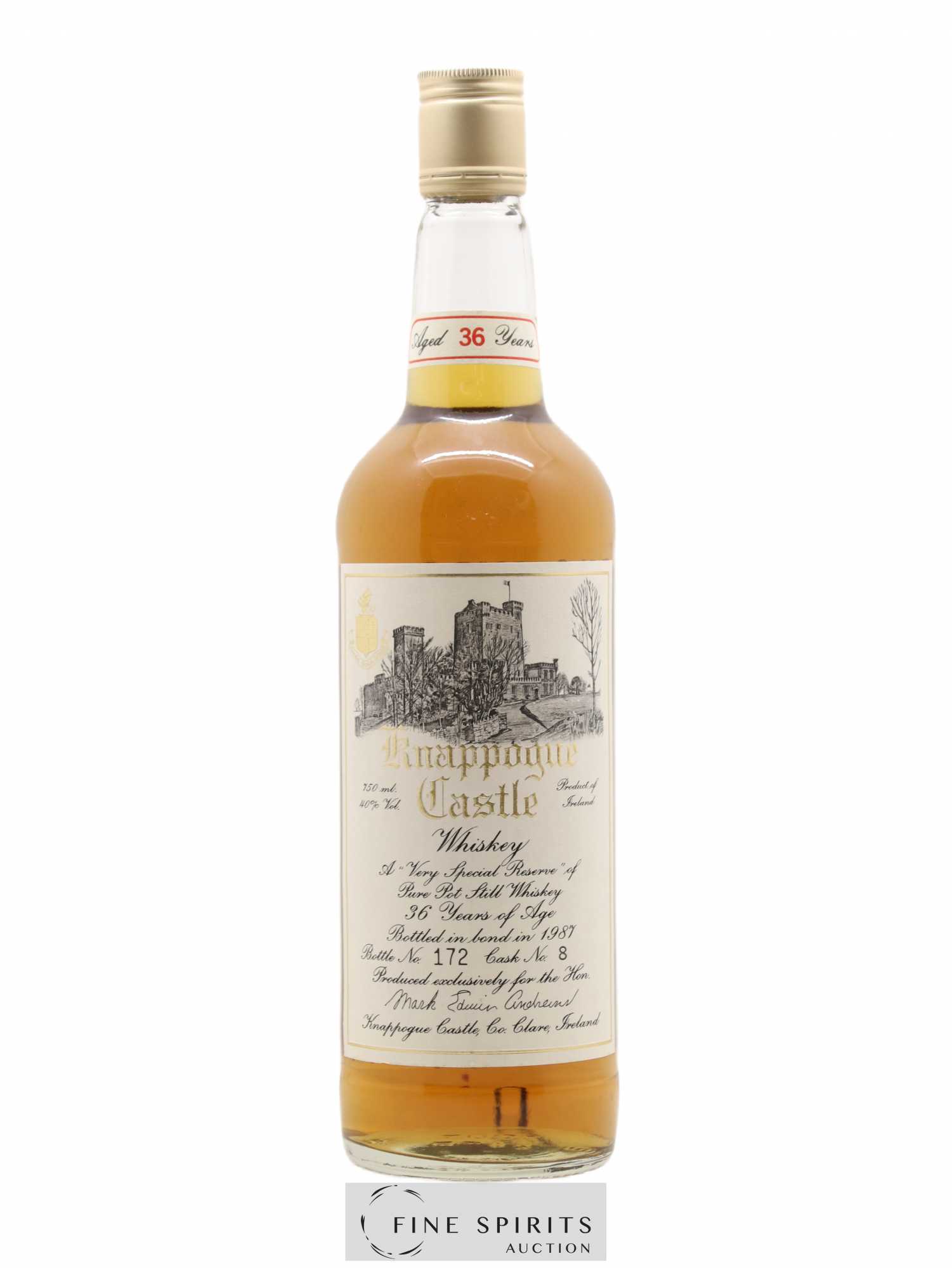 Knappogue Castle 36 years Of. Very Special Reserve Cask n°8 - bottled 1987 - Lot de 1 bouteille - 0