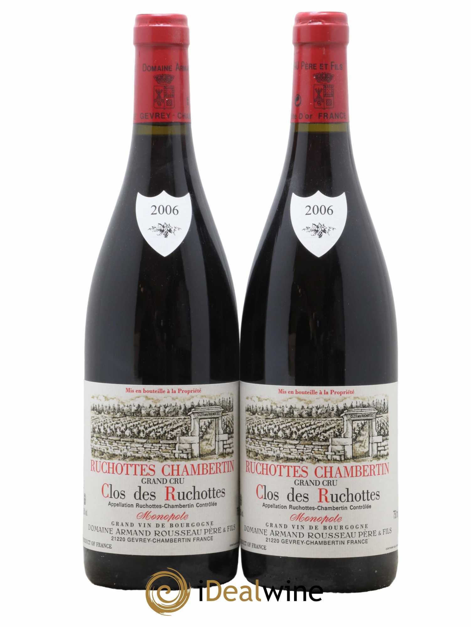 Ruchottes-Chambertin Grand Cru Clos des Ruchottes Armand Rousseau (Domaine) 2006 - Lotto di 2 bottiglie - 0