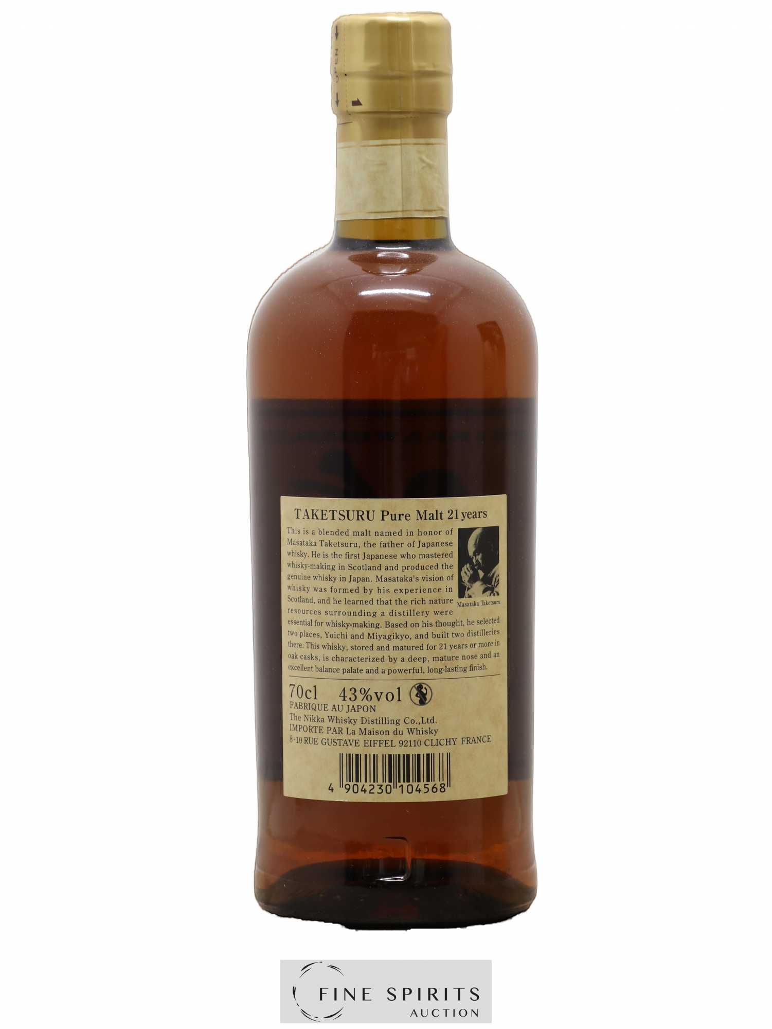 Taketsuru 21 years Of. Pure Malt Nikka Whisky - Lot de 1 bouteille - 2