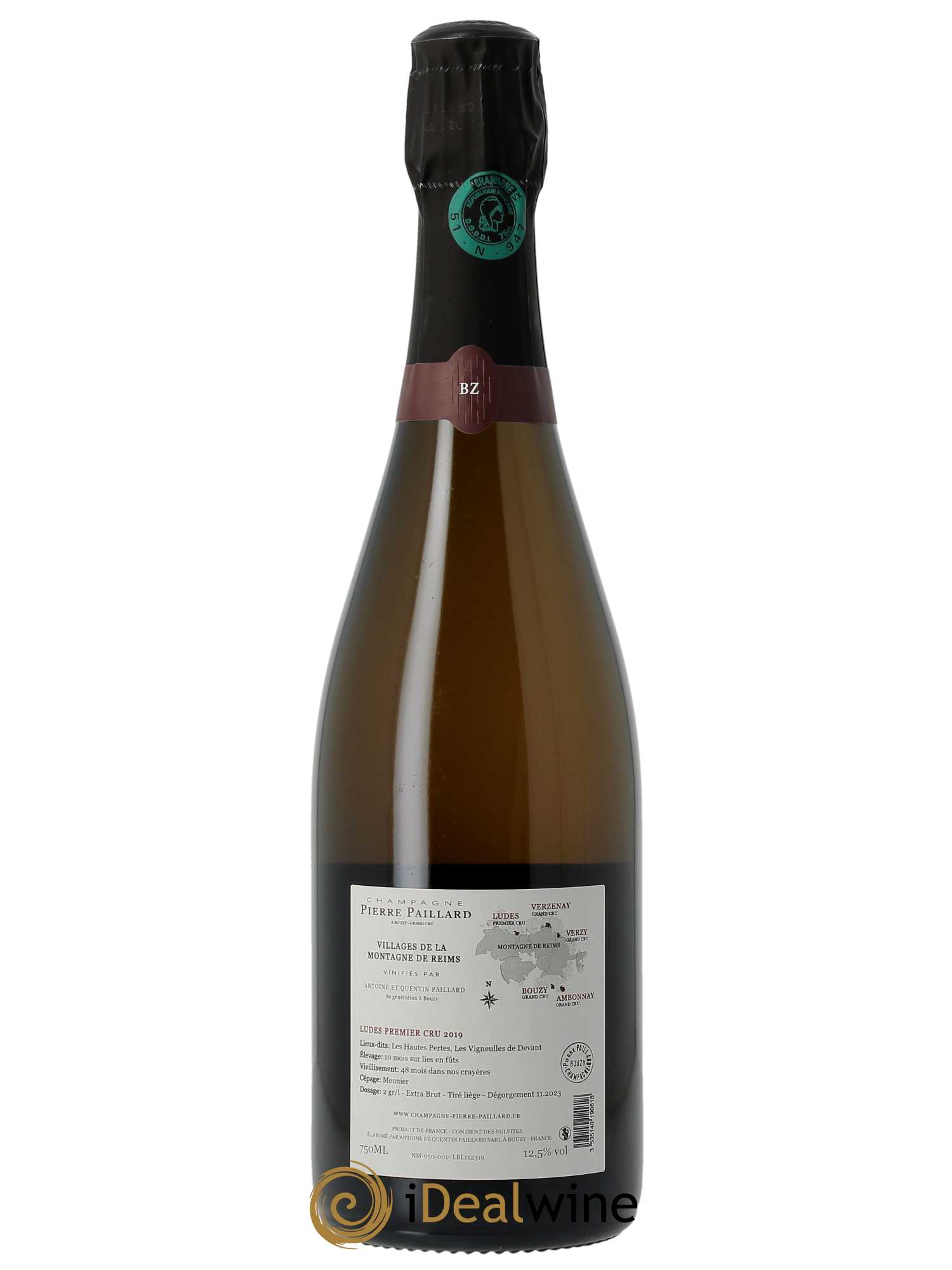 Ludes 1er Cru Pierre Paillard 2019 - Posten von 1 Flasche - 1