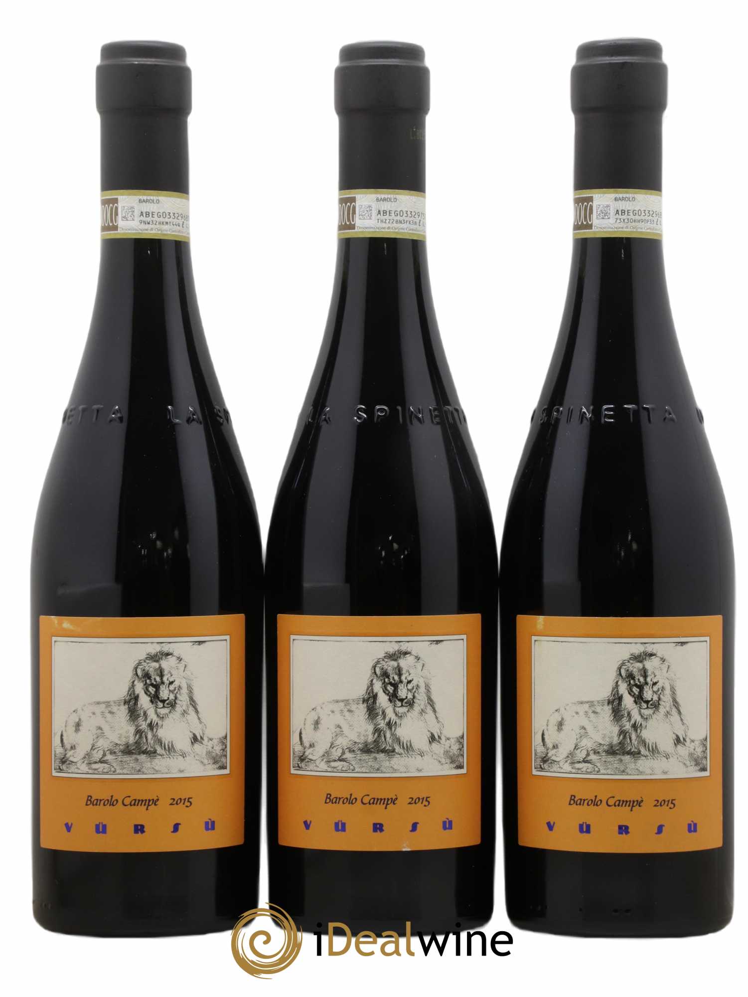 Barolo DOCG Campe La Spinetta - Giorgio Rivetti 2015 - Lot of 3 bottles - 0