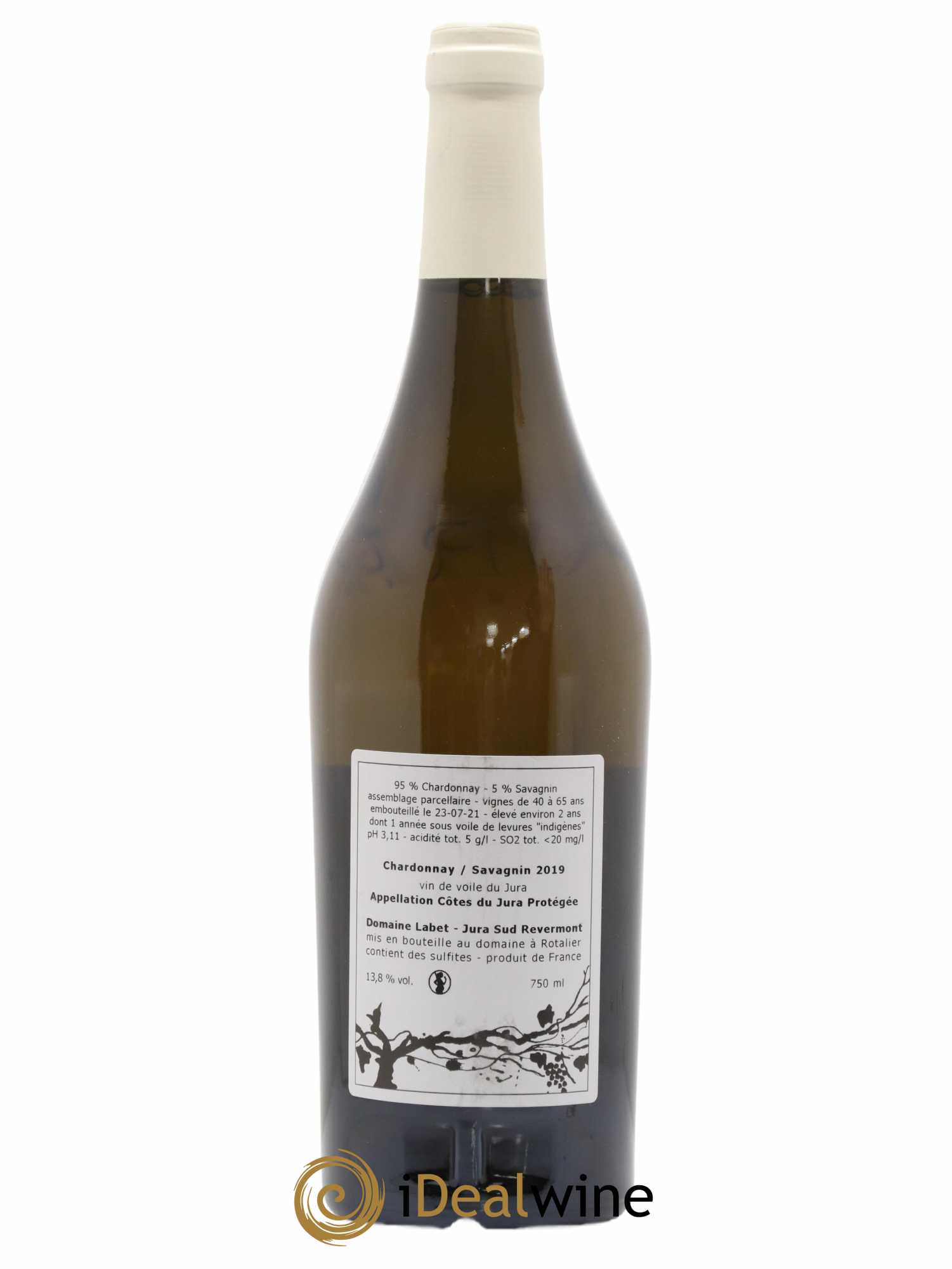 Côtes du Jura Vin de Voile Chardonnay-Savagnin cuvée de garde Romain - Julien  - Charline Labet 2019 - Lot of 1 bottle - 1