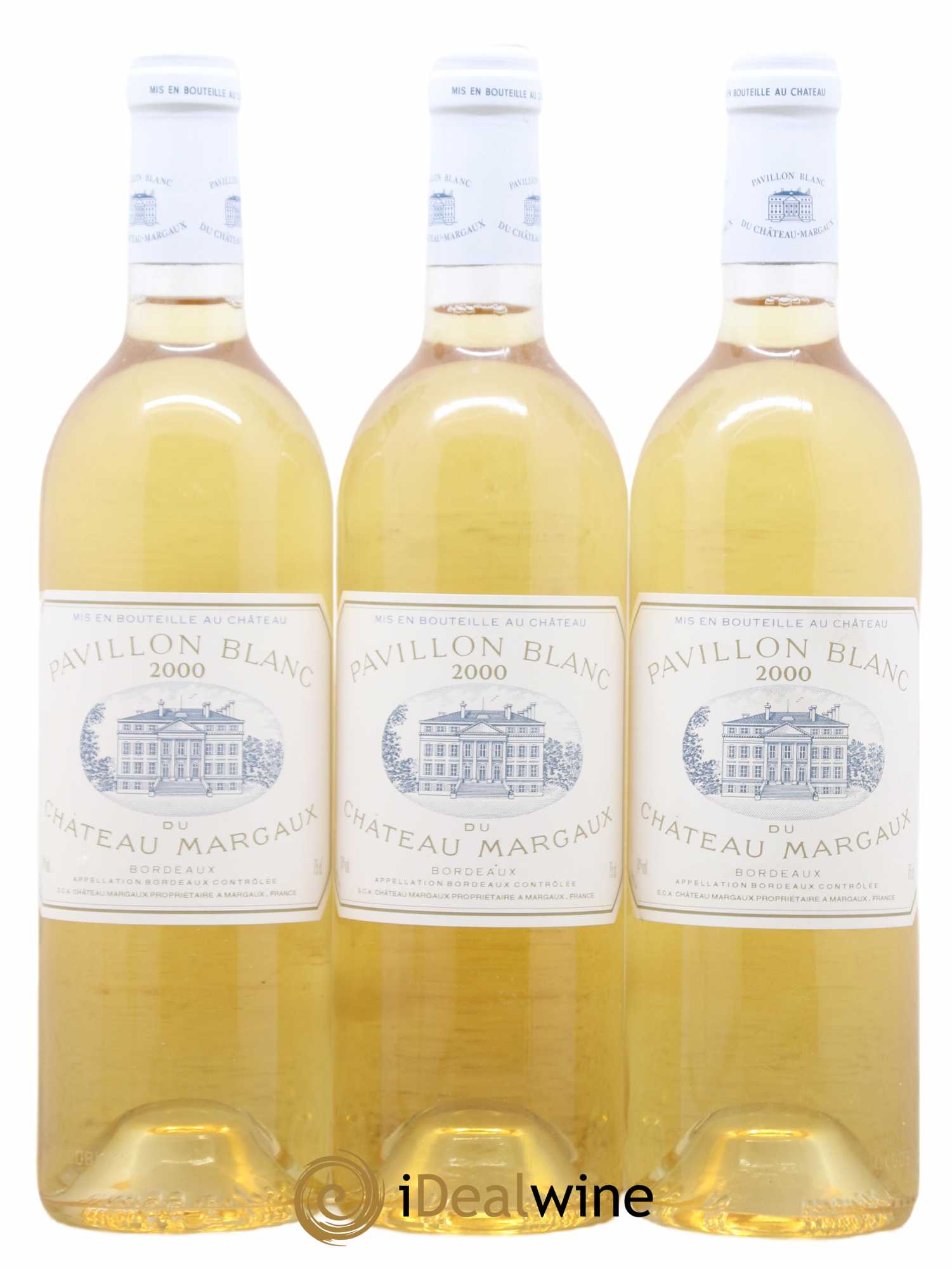 Pavillon Blanc du Château Margaux 2000 - Lot of 3 bottles - 0