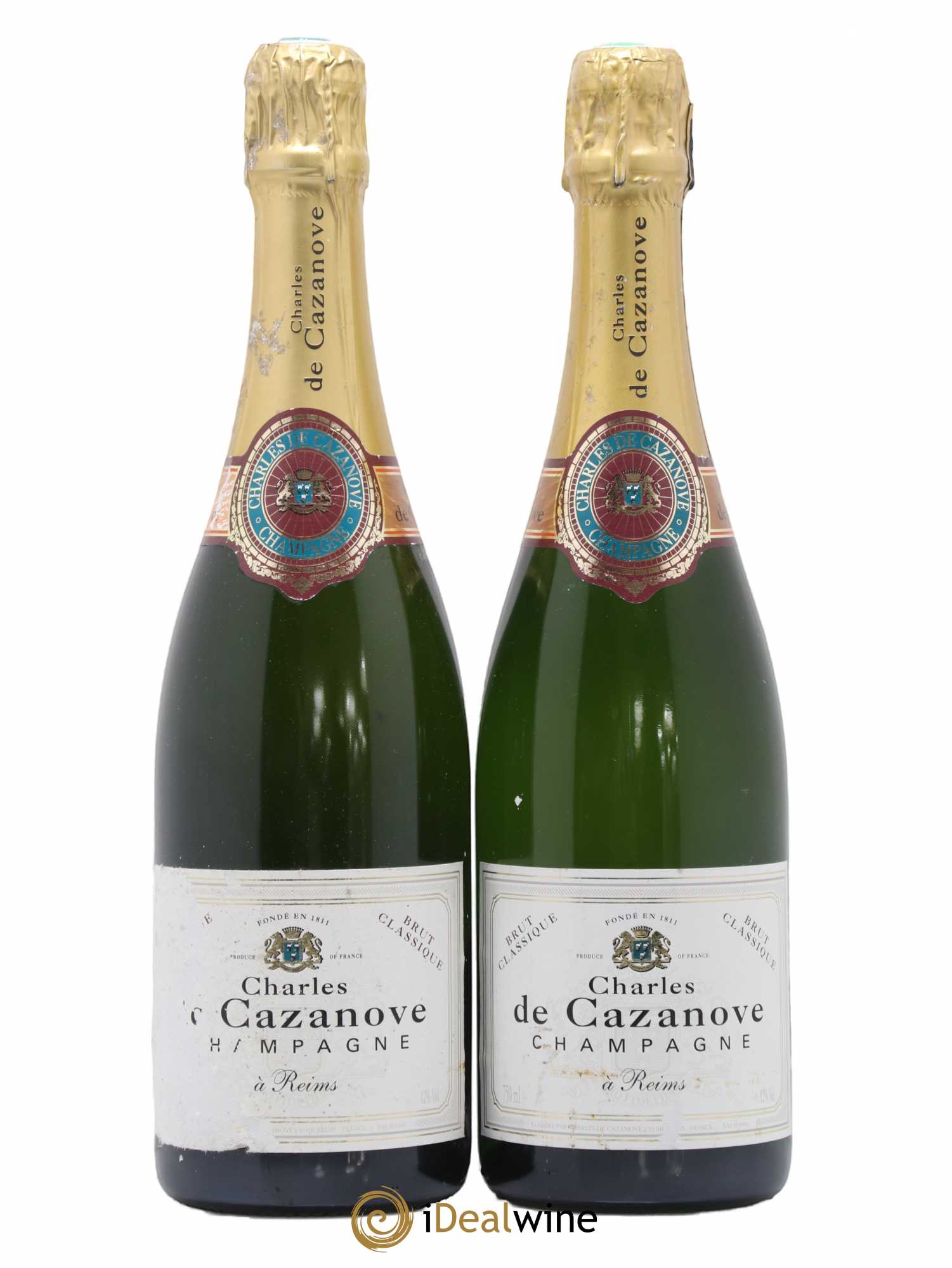 Champagne Charles de Cazanove Brut Classique - Lot de 2 bouteilles - 0