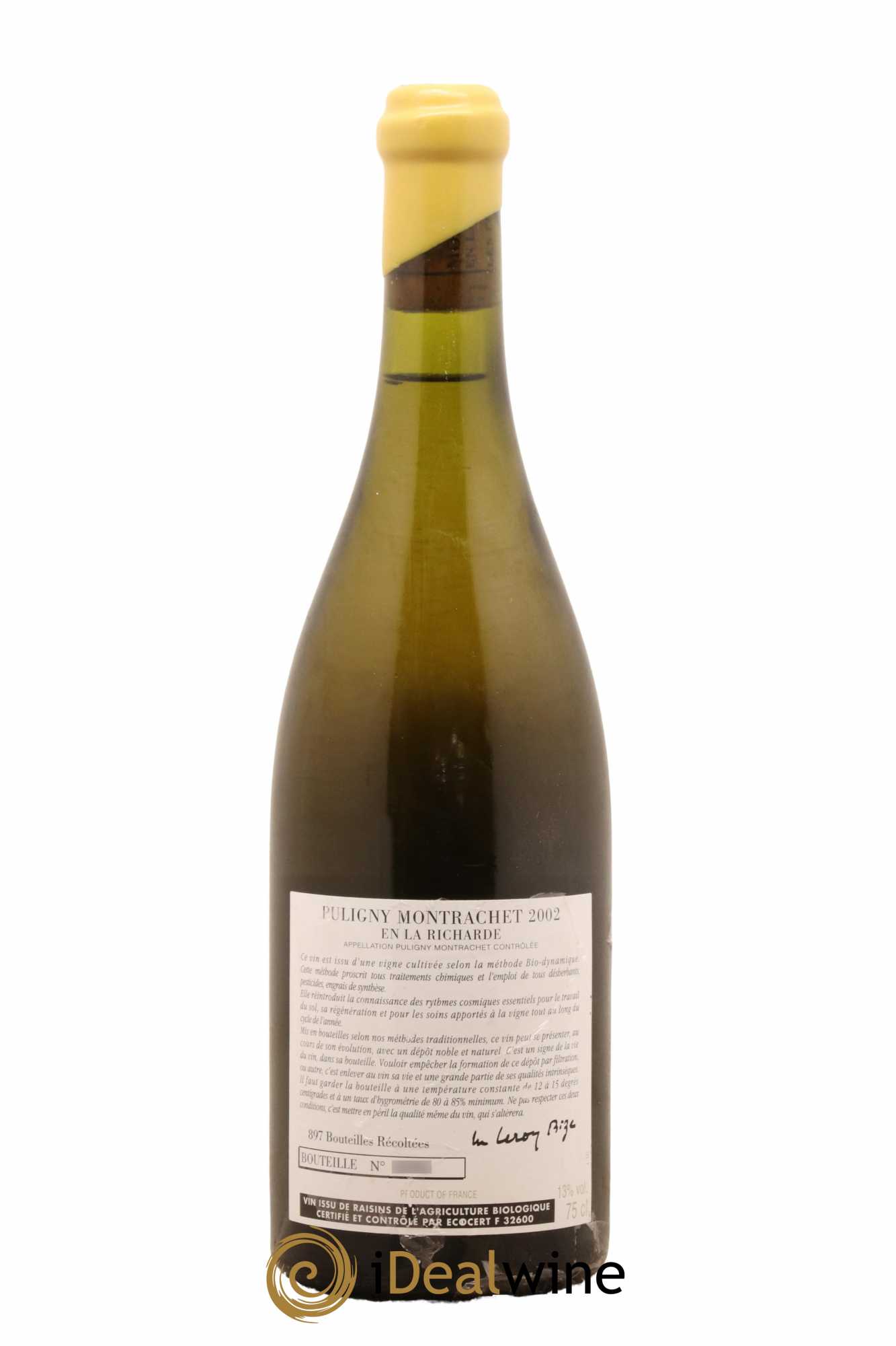 Puligny-Montrachet En La Richarde d'Auvenay (Domaine) 2002 - Lotto di 1 bottiglia - 1