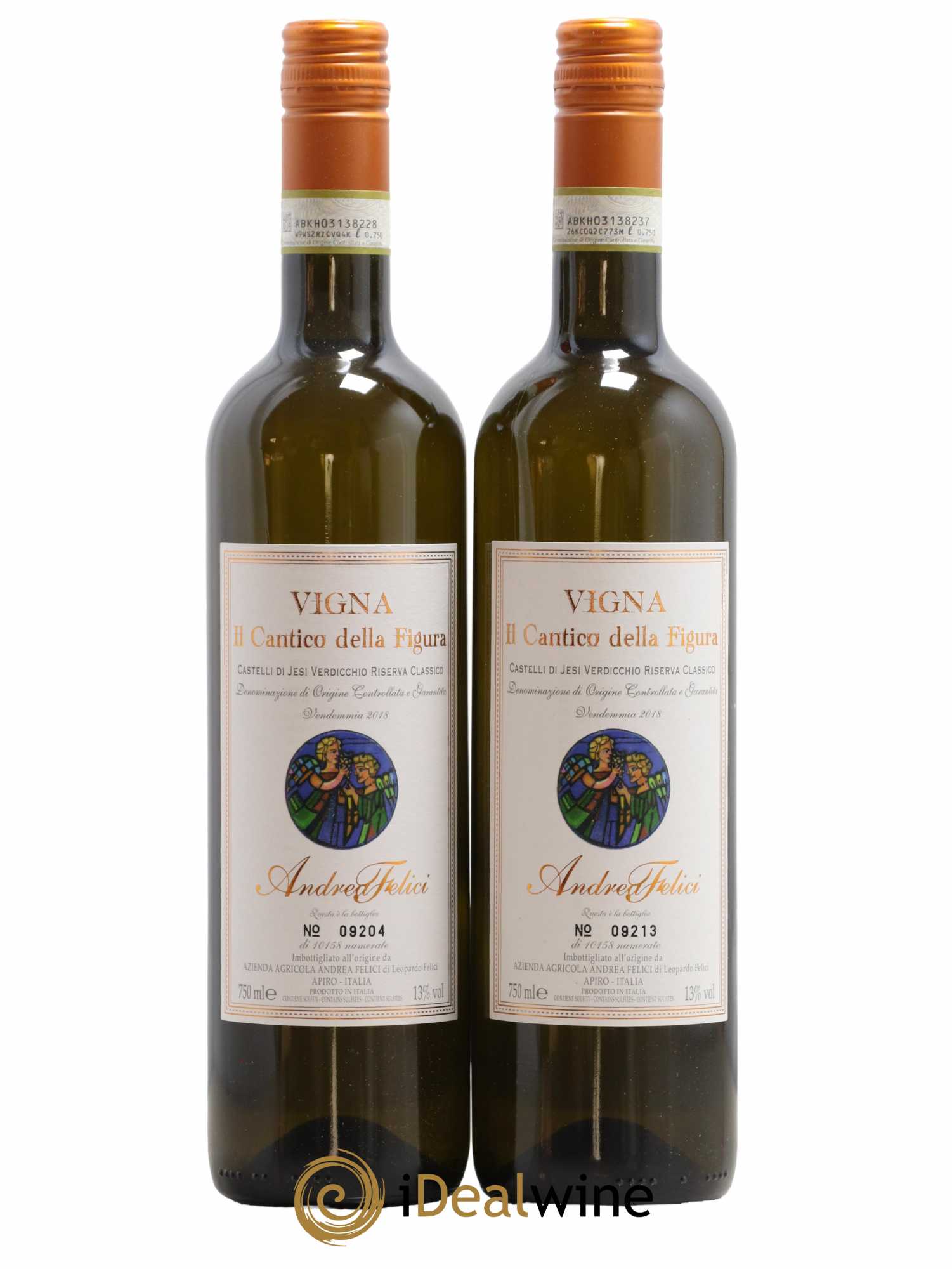 Italie Castelli di Jesi Verdicchio Riserva Classico II Cantico della Figura Azienda Agricola Andrea Felici 2018 - Lot de 2 bouteilles - 0