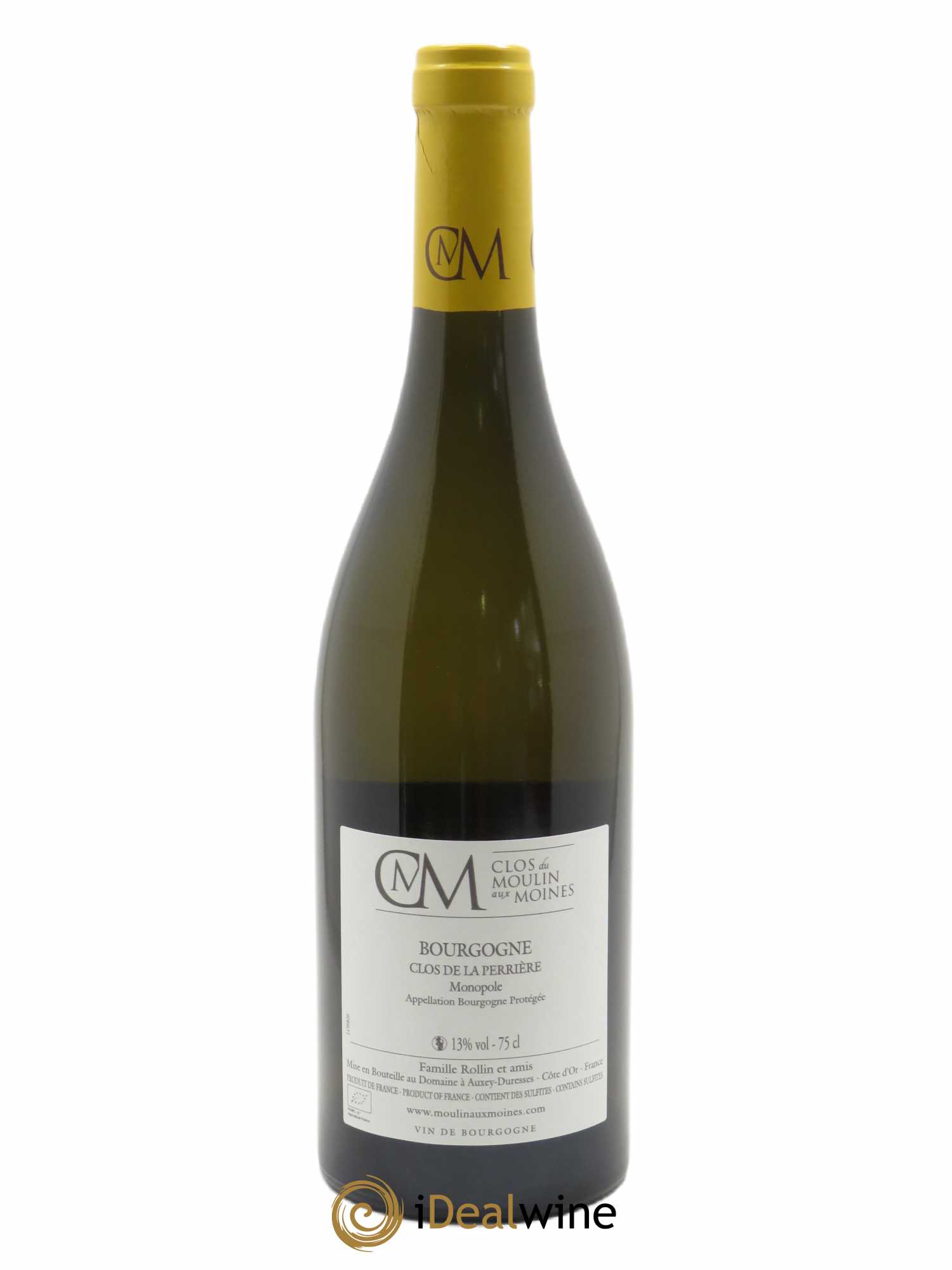 Bourgogne Clos de la Perrière Monopole Clos du Moulin aux Moines 2020 - Lot de 1 bouteille - 1