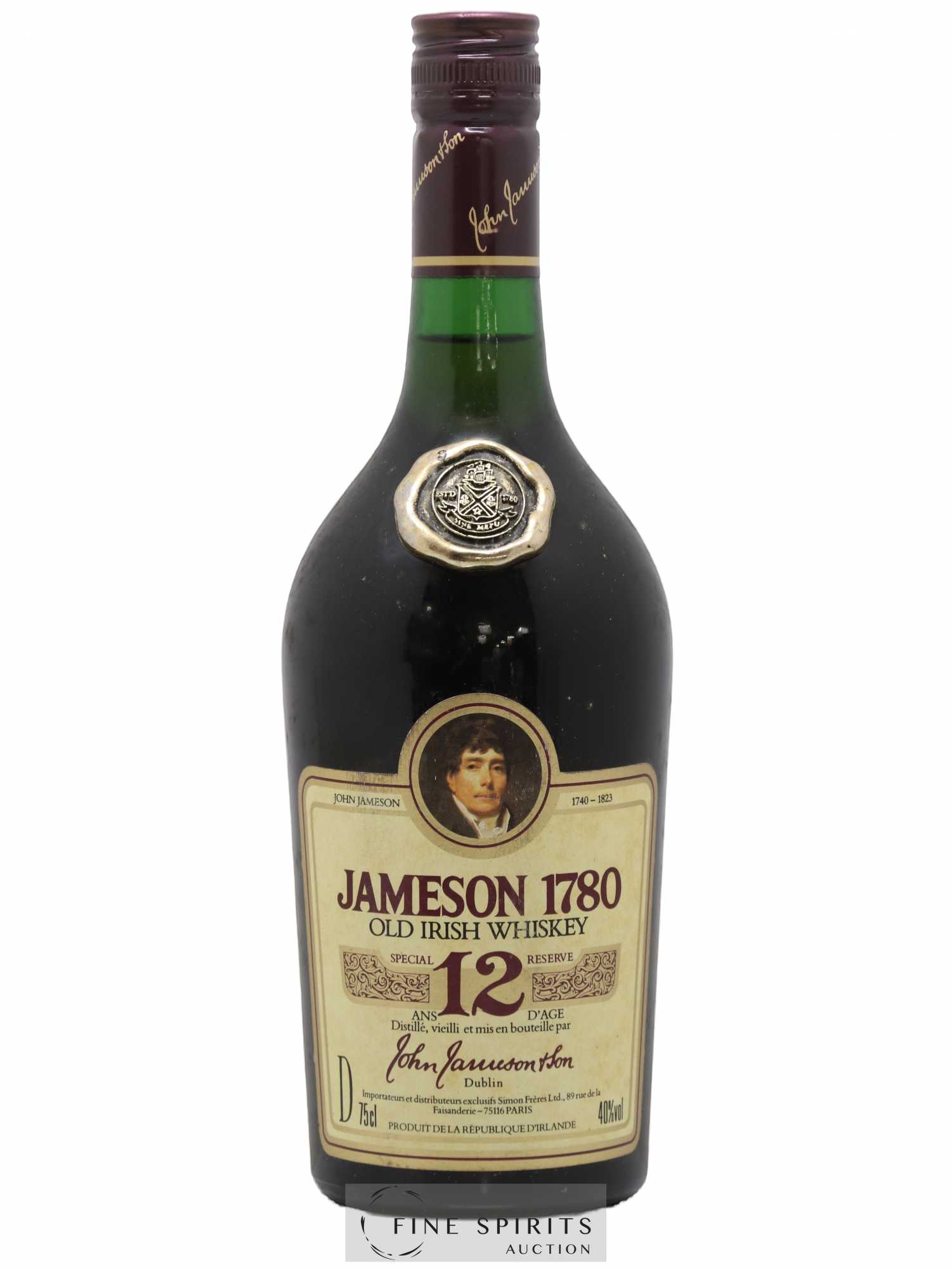 Jameson 12 years Of. 1780 Simon Frères Import Speciale Reserve - Lot of 1 bottle - 1