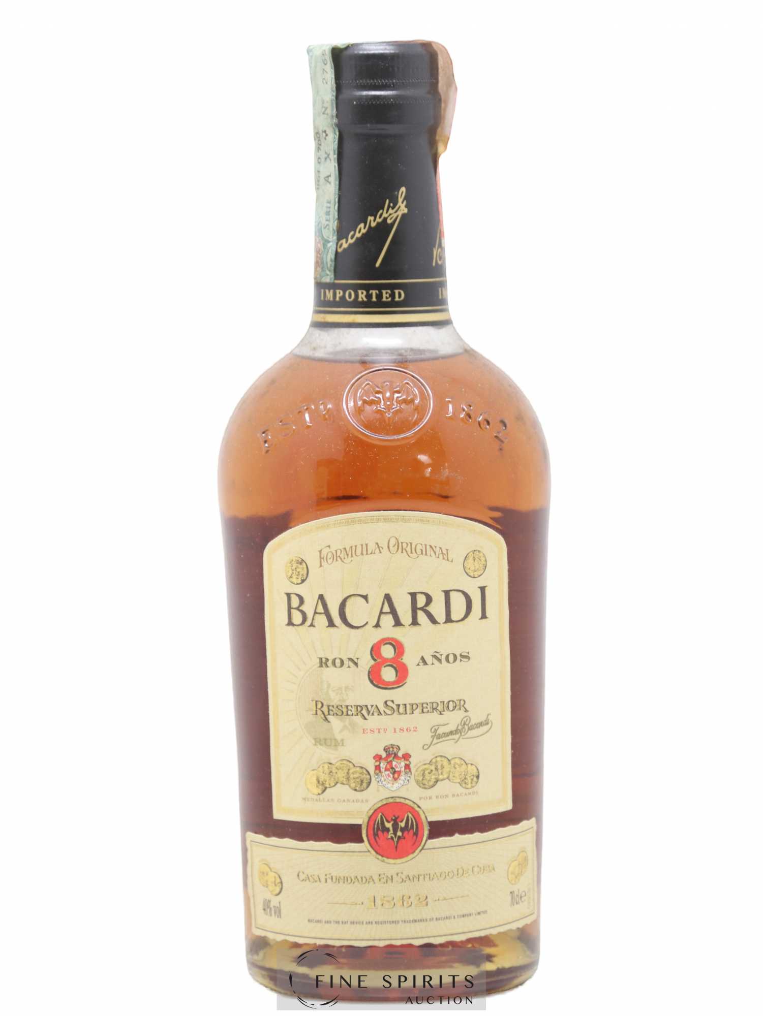 Bacardi 8 years Of. Reserva Superior Formula Original - Lot de 1 bouteille - 1