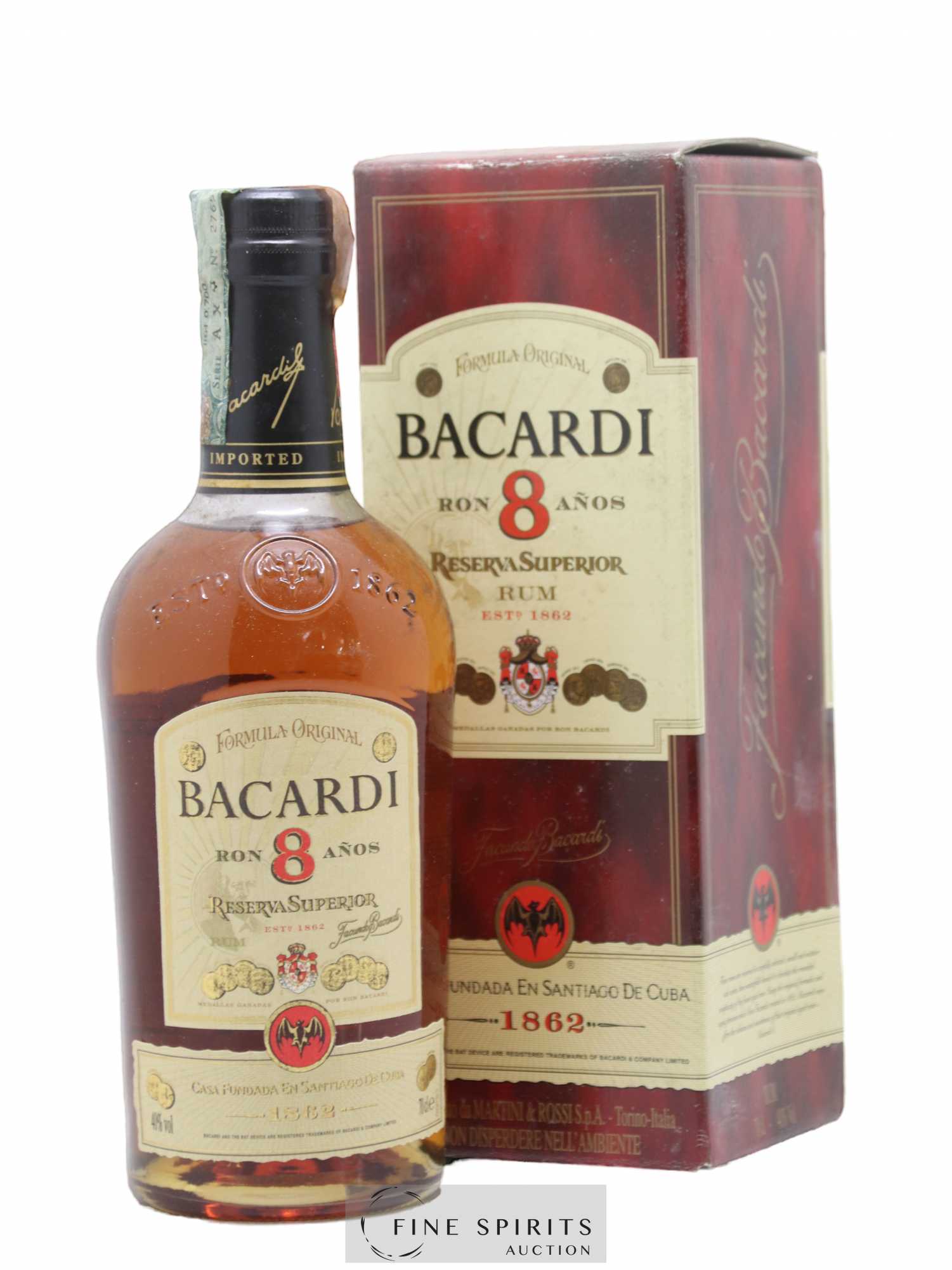 Bacardi 8 years Of. Reserva Superior Formula Original - Lot de 1 bouteille - 0