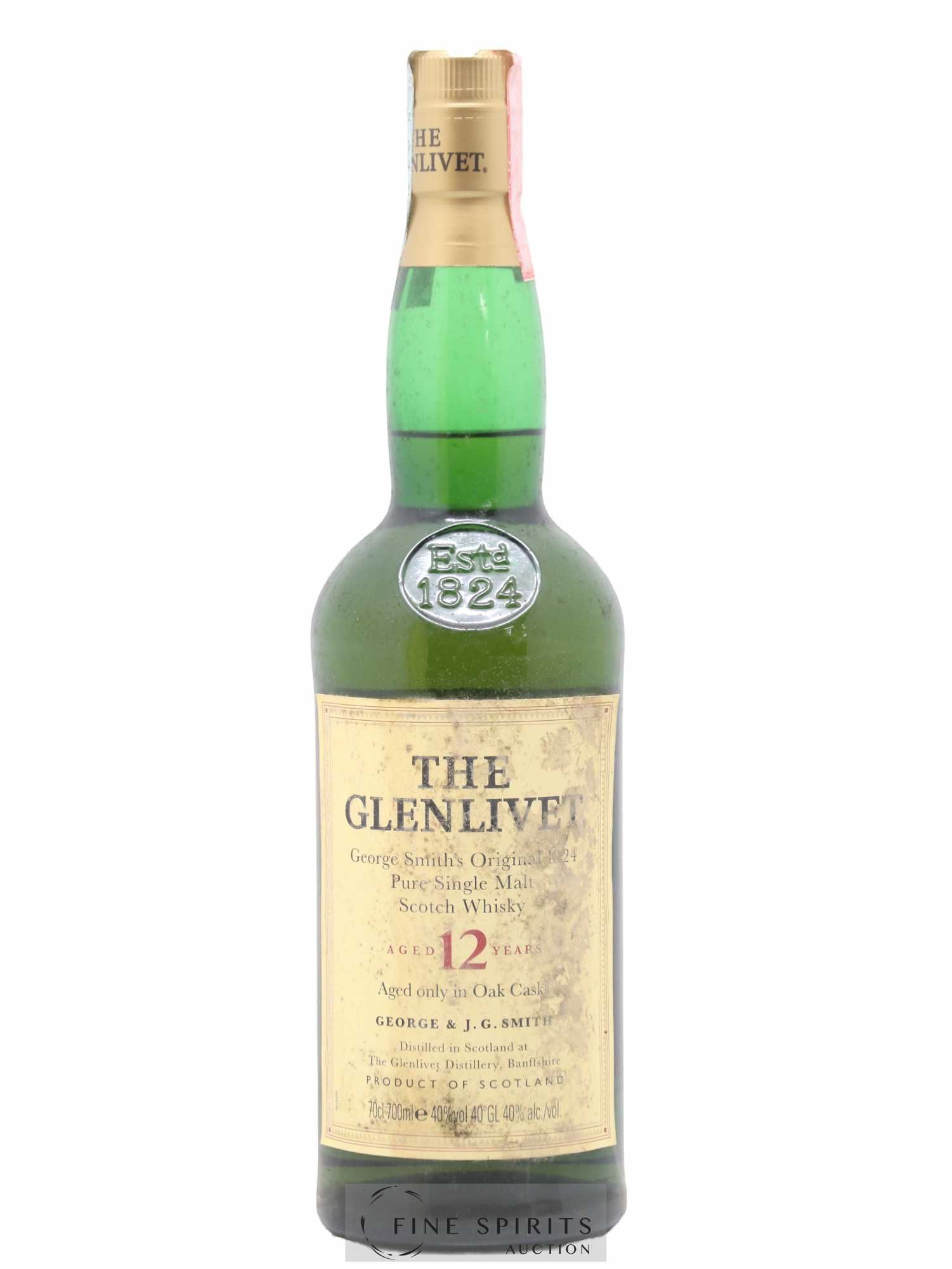 Glenlivet (The) 12 years Of. George Smith's Original 1824 Oak Casks - Lot de 1 bouteille - 1