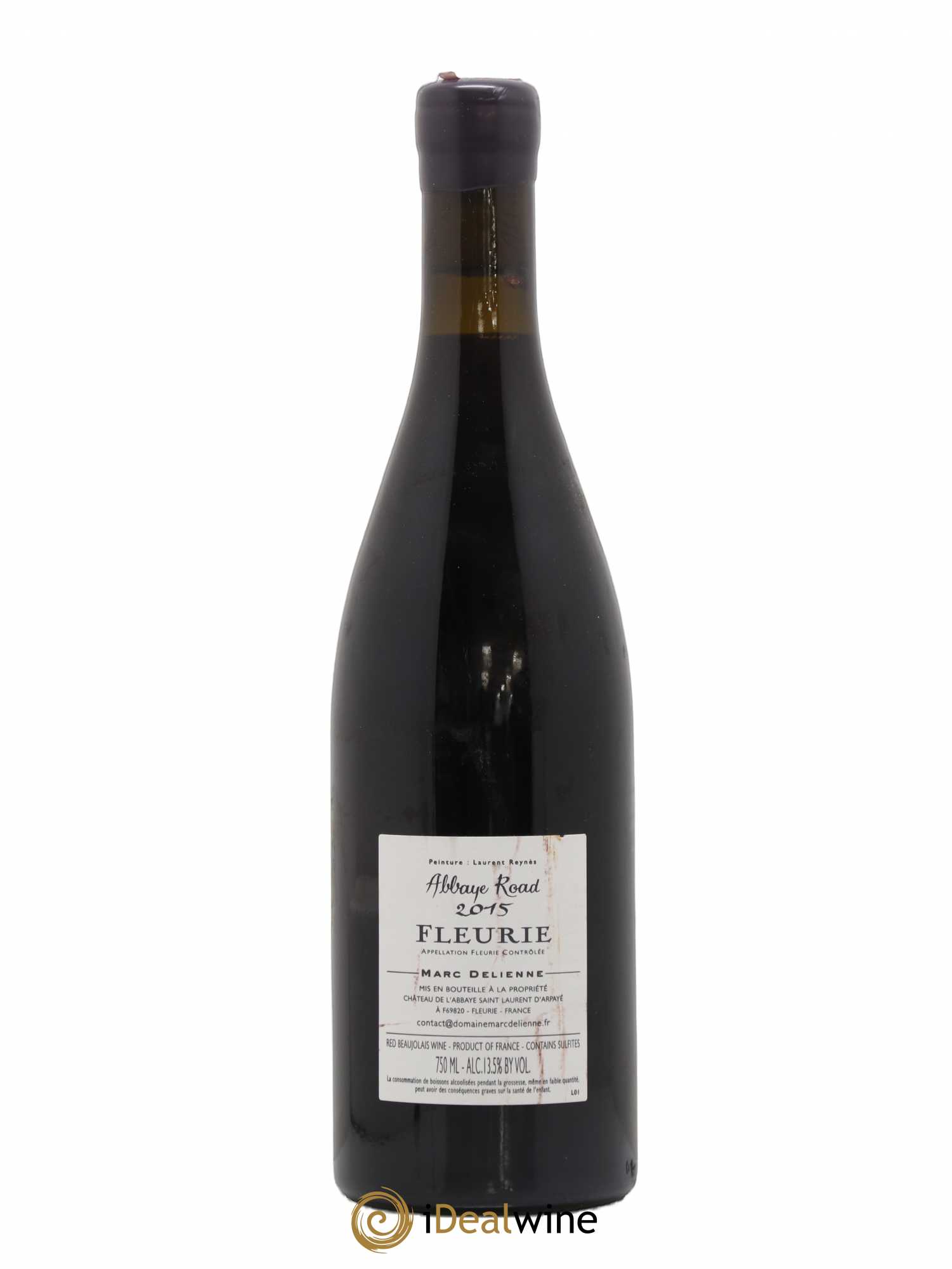 Fleurie Abbaye Road Marc Delienne 2015 - Lot de 1 bouteille - 1