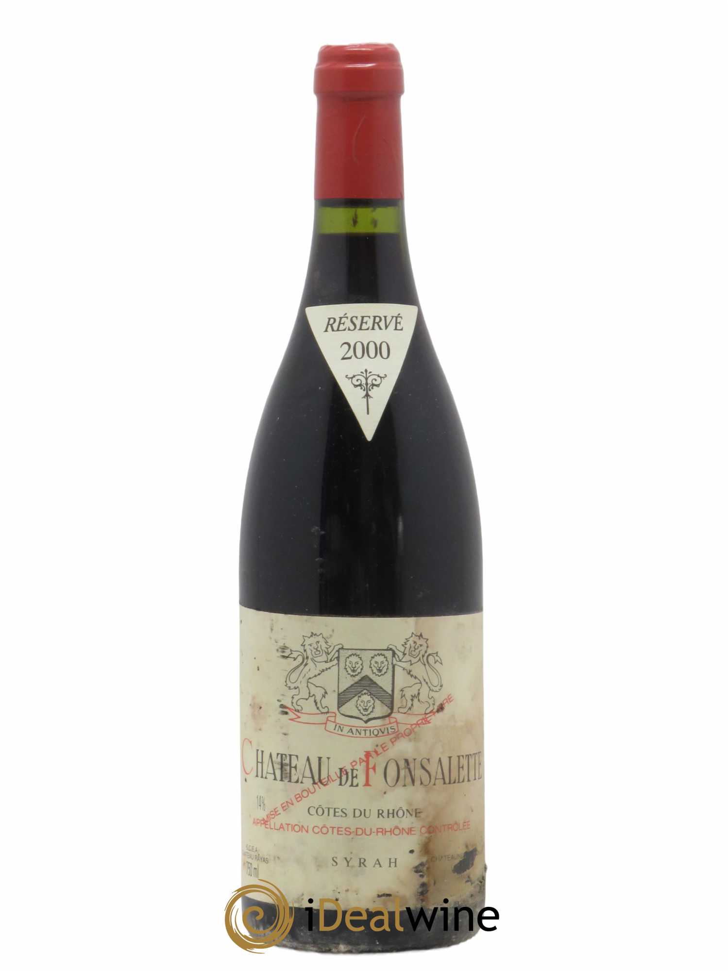 Côtes du Rhône Cuvée Syrah Château de Fonsalette  (no reserve) 2000 - Lot of 1 bottle - 0