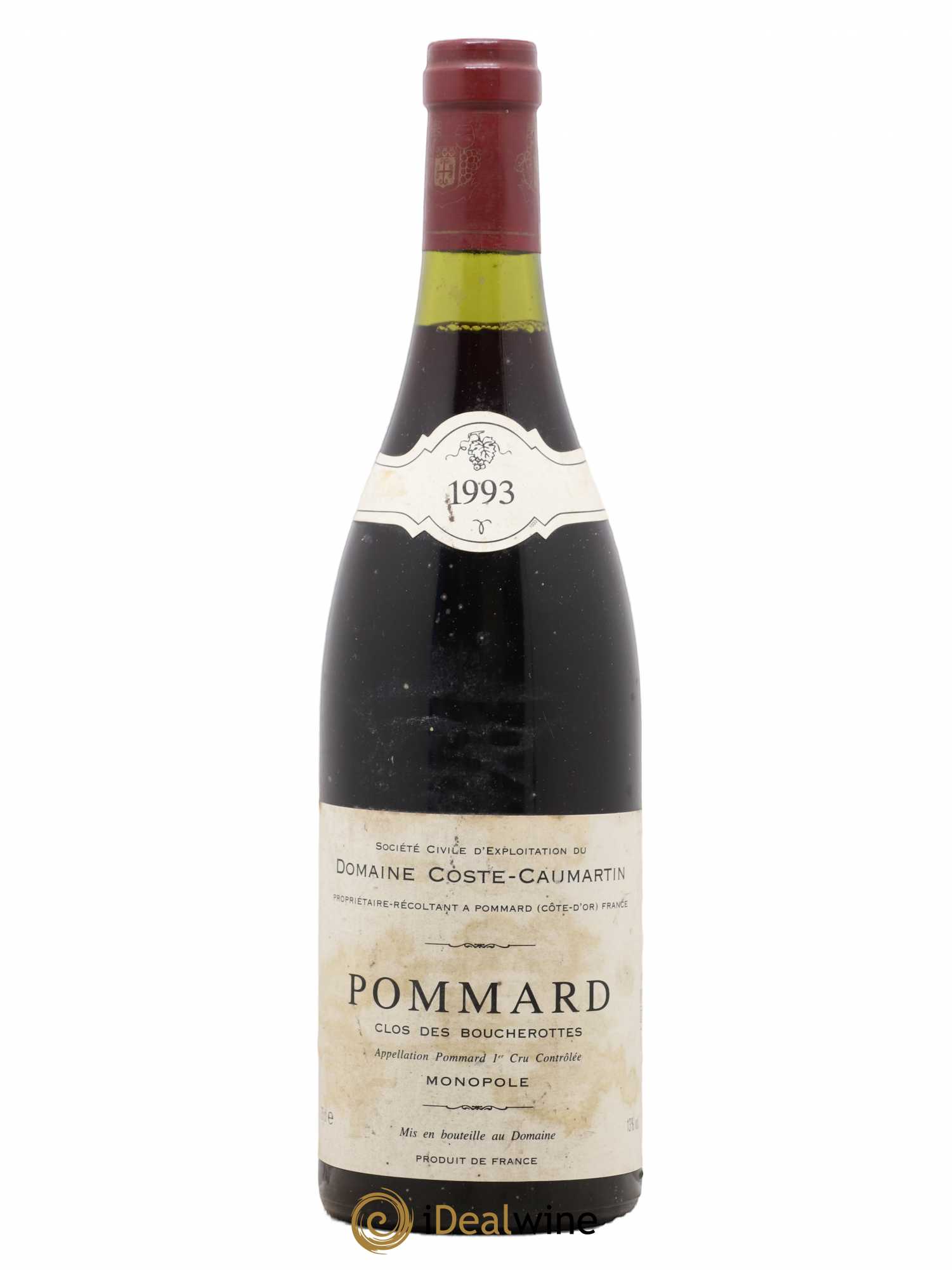 Pommard 1er Cru Clos des Boucherottes Domaine Coste-Caumartin 1993 - Lot de 1 bouteille - 0