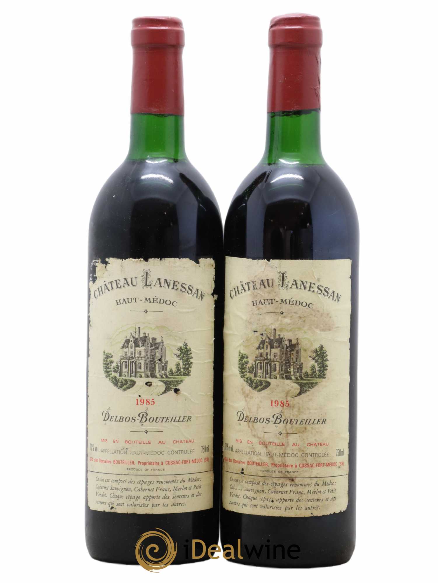 Château Lanessan Cru Bourgeois 1985 - Lot de 2 bouteilles - 0