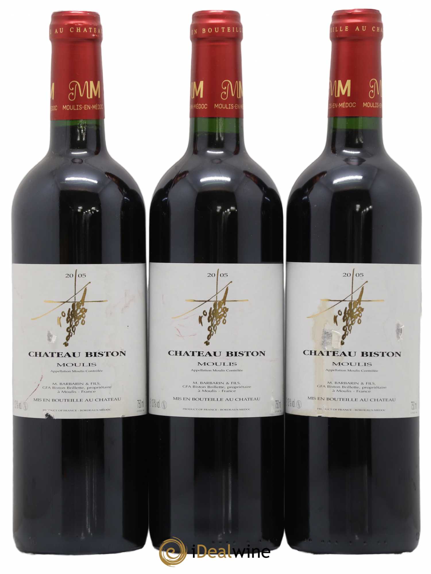 Moulis en Médoc Château Biston 2005 - Lot de 3 bouteilles - 0