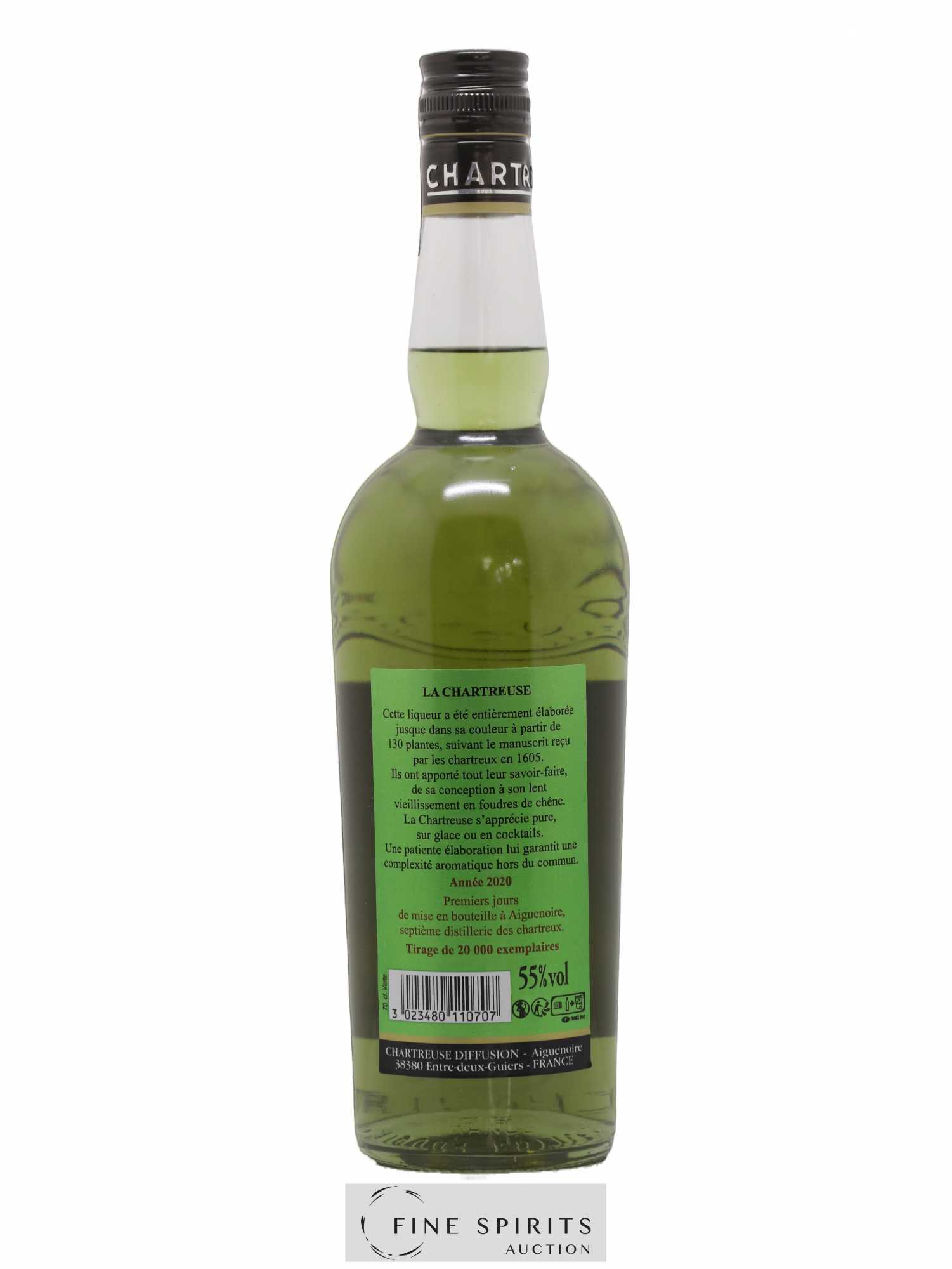 Chartreuse Of. Verte Mise 2020 (Aiguenoire) - One of 20000 - Lot de 1 bouteille - 1