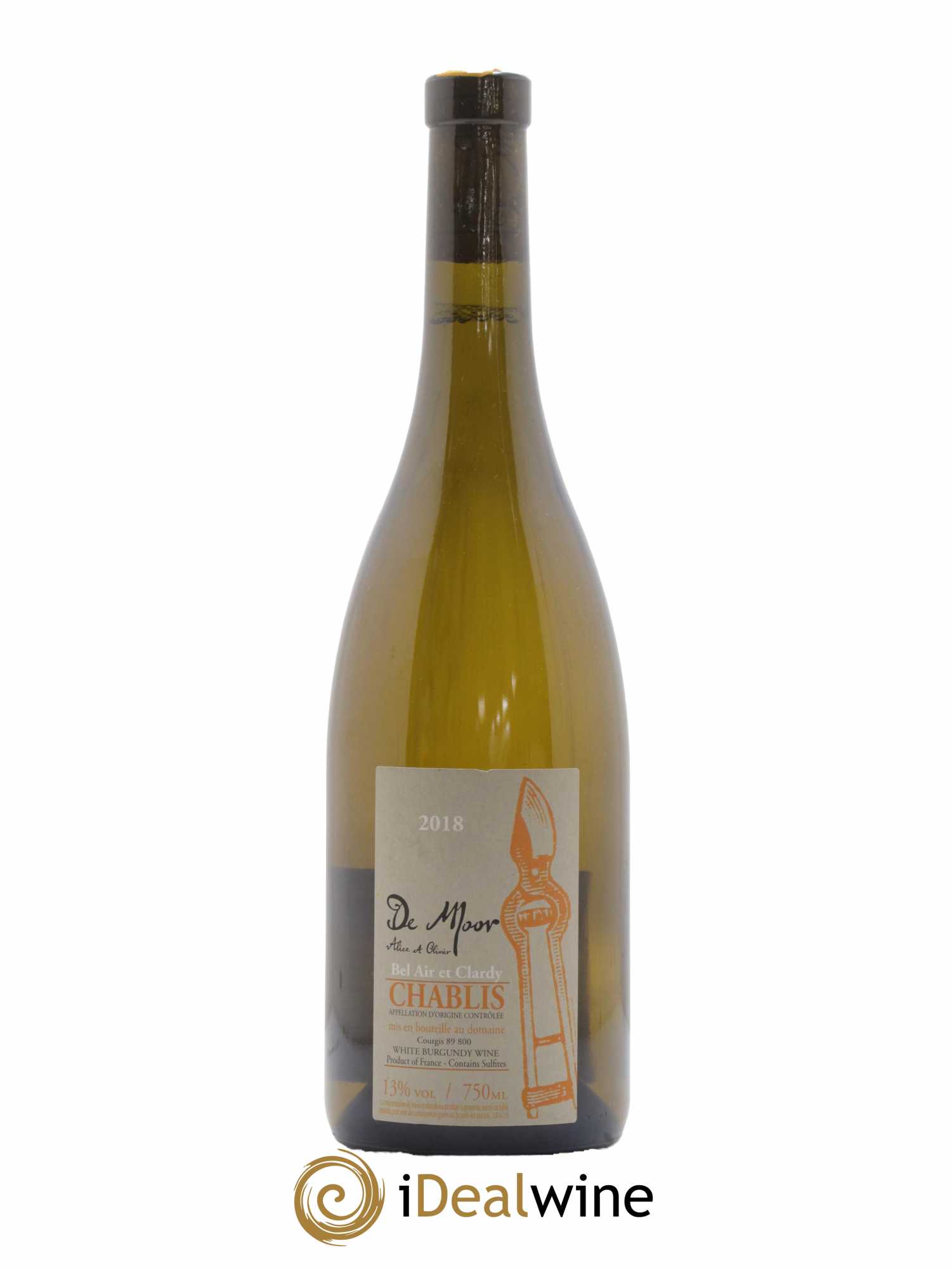 Chablis Bel Air et Clardy Alice et Olivier De Moor 2018 - Lotto di 1 bottiglia - 0