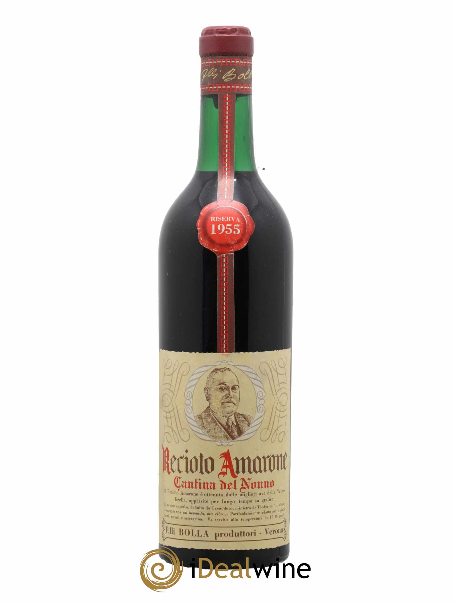 Amarone della Valpolicella DOC Recioto Riserva Cantina del Nonno Bolla 1955 - Posten von 1 Flasche - 0