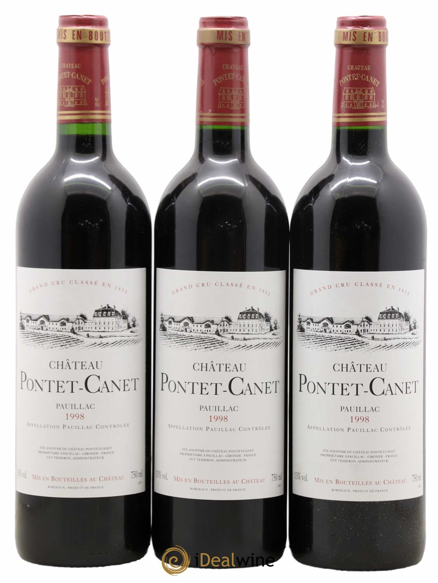 Château Pontet Canet 5ème Grand Cru Classé 1998 - Posten von 12 Flaschen - 2