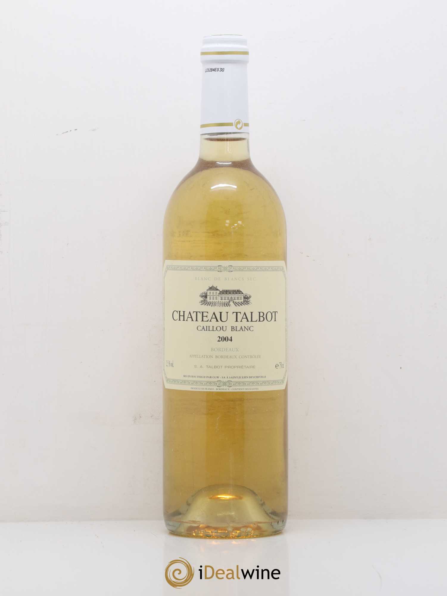 Château Talbot Caillou Blanc 2004 - Lot de 1 bouteille - 0