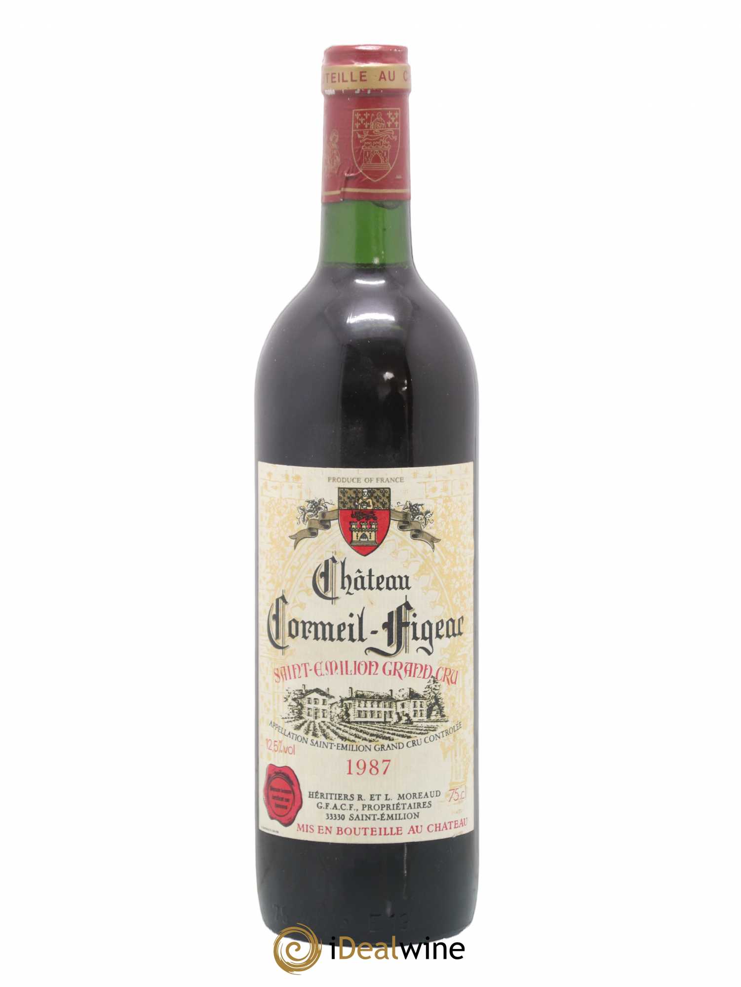 Château Cormeil Figeac  (no reserve) 1987 - Lot of 1 bottle - 0