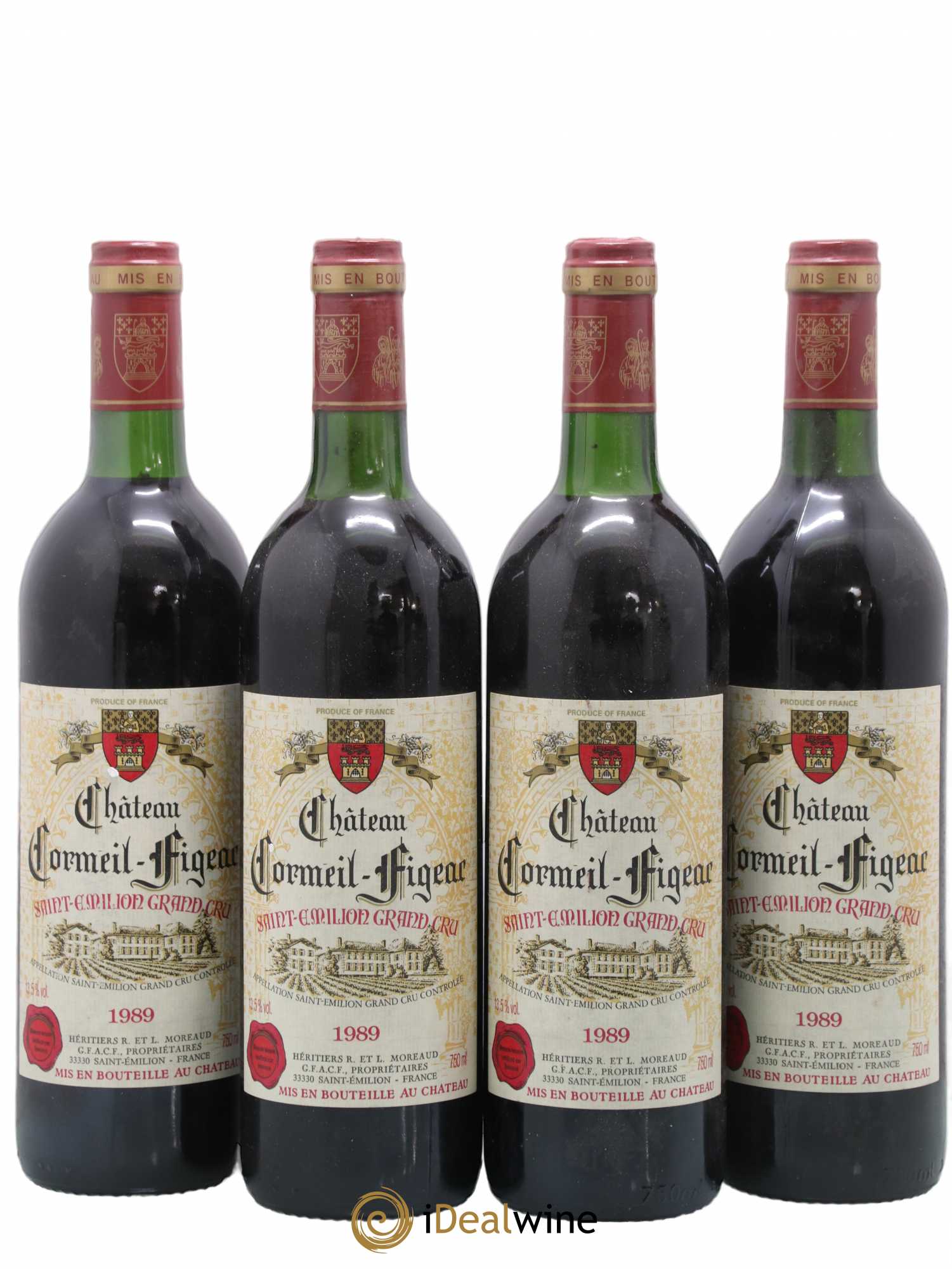 Château Cormeil Figeac  (no reserve) 1989 - Lot of 4 bottles - 0