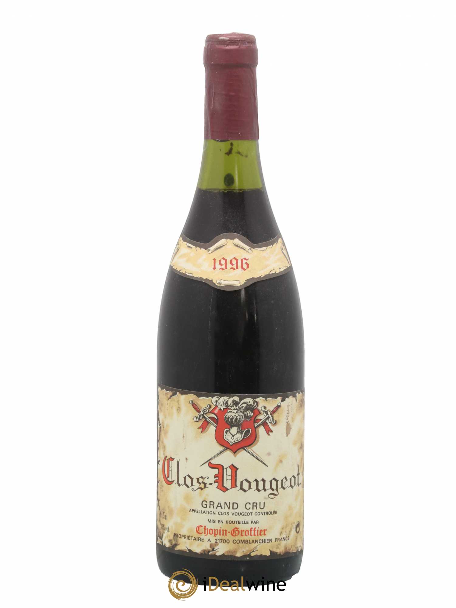 Clos de Vougeot Grand Cru Chopin Groffier 1996 - Lot de 1 bouteille - 0