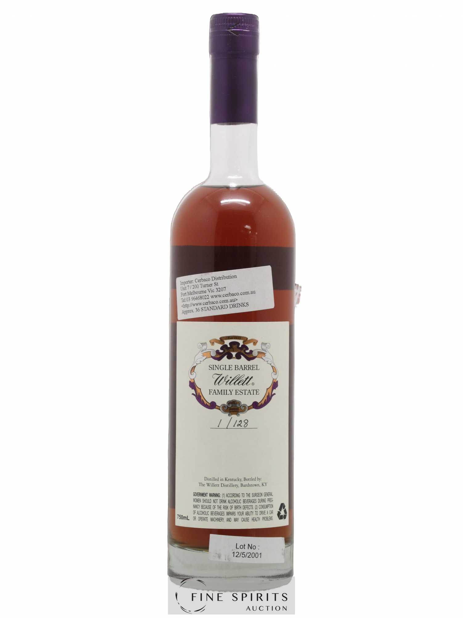 Willett 15 years Of. Barrel n°2501 - One of 128 Rare Release - Lot de 1 bouteille - 1