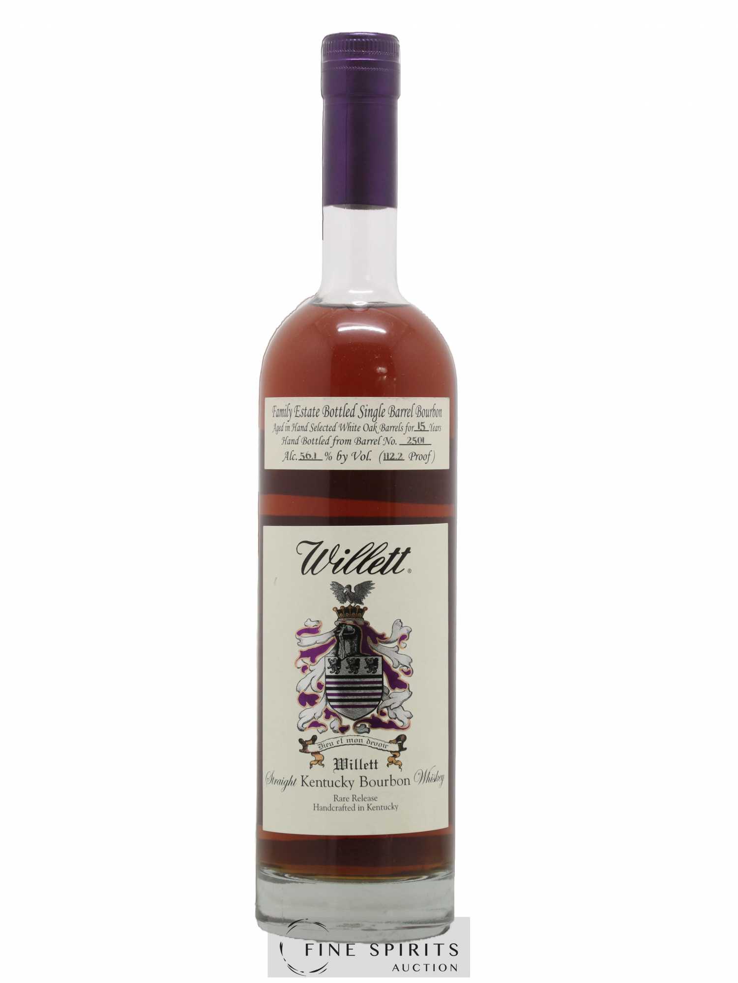 Willett 15 years Of. Barrel n°2501 - One of 128 Rare Release - Lot de 1 bouteille - 0