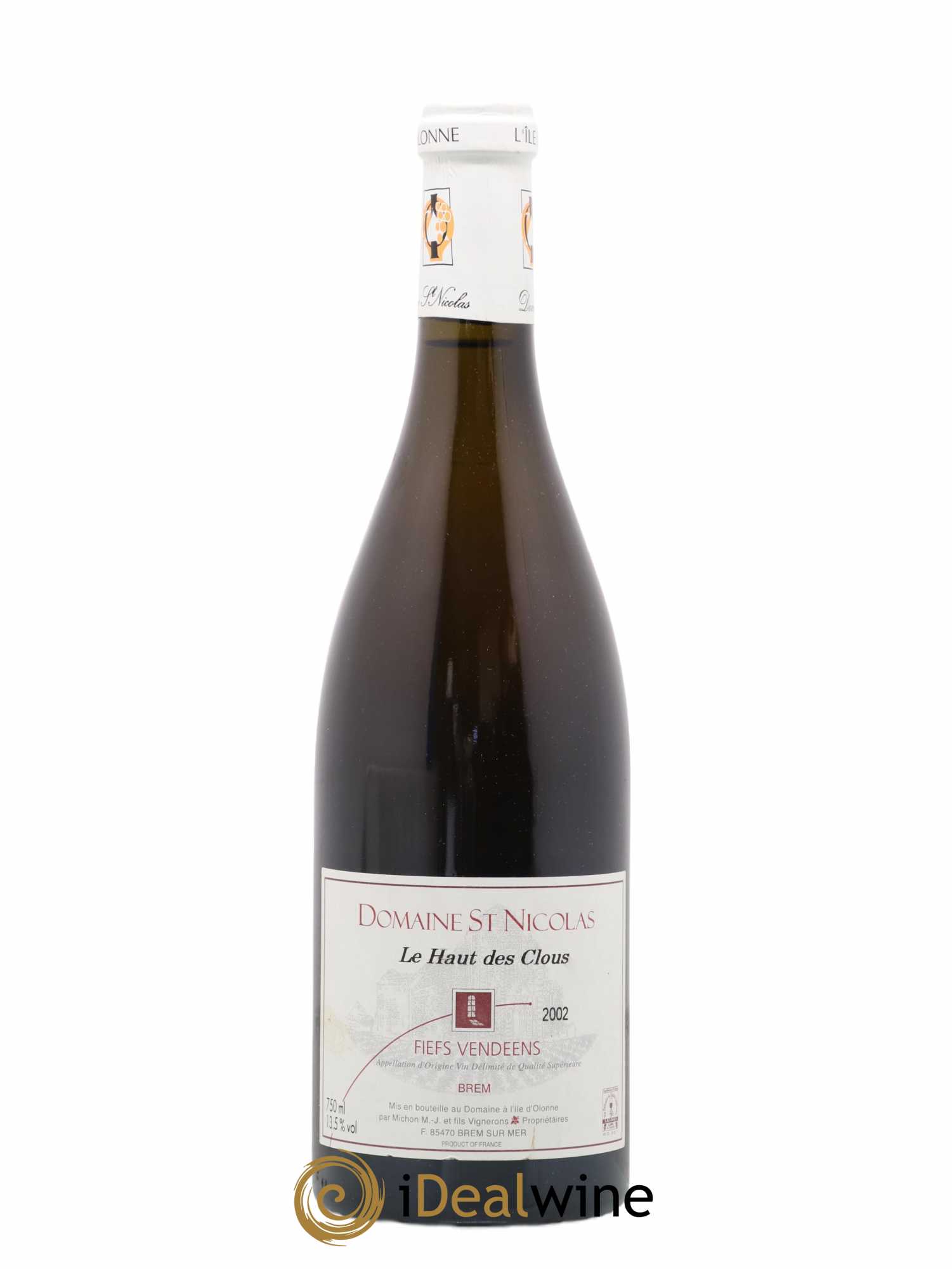 Fiefs Vendéens de Brem Haut des Clous Domaine Saint Nicolas 2002 - Lot de 1 bouteille - 0