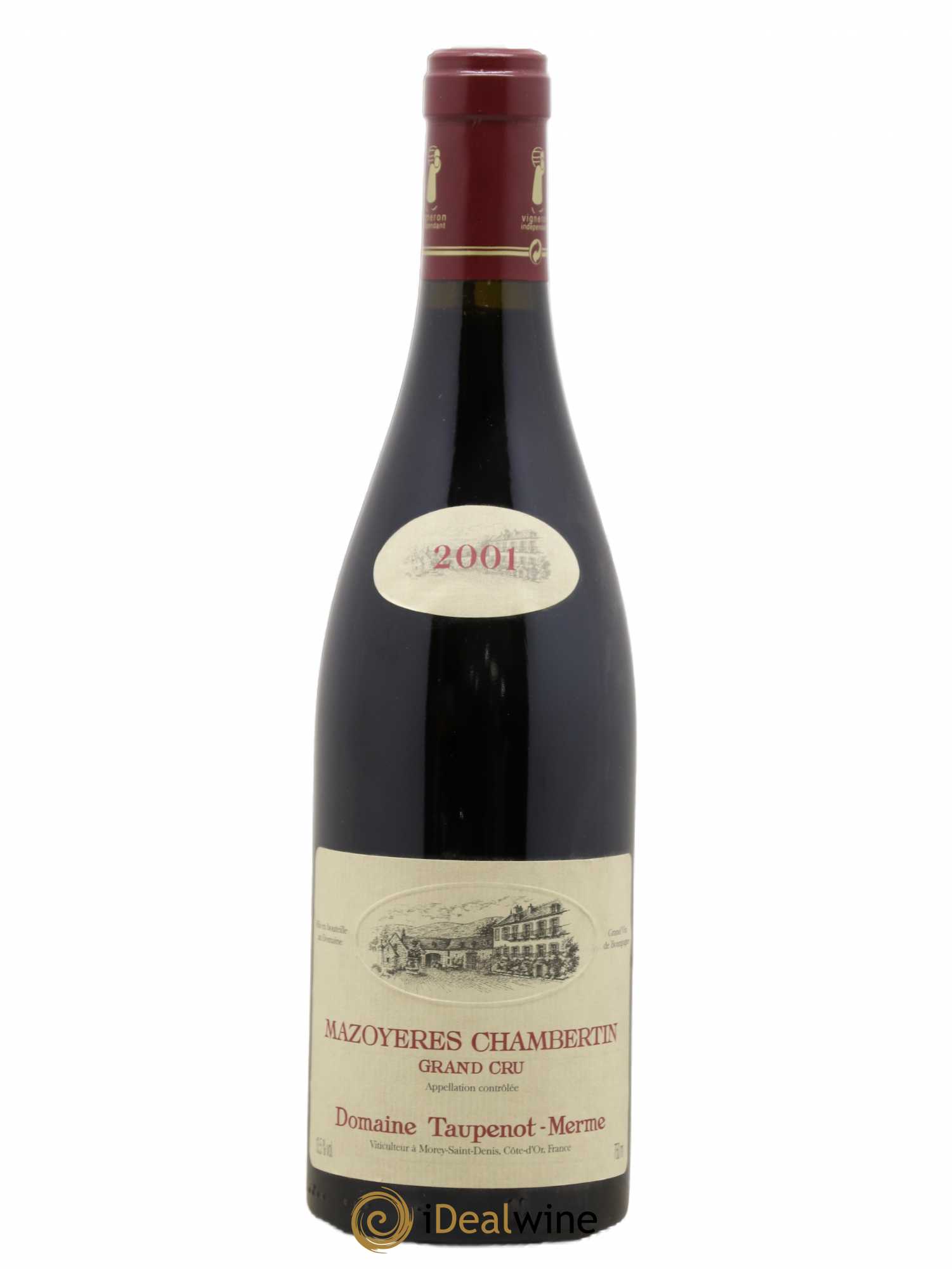 Mazoyères-Chambertin Grand Cru Domaine Taupenot Merme 2001 - Lot de 1 bouteille - 0