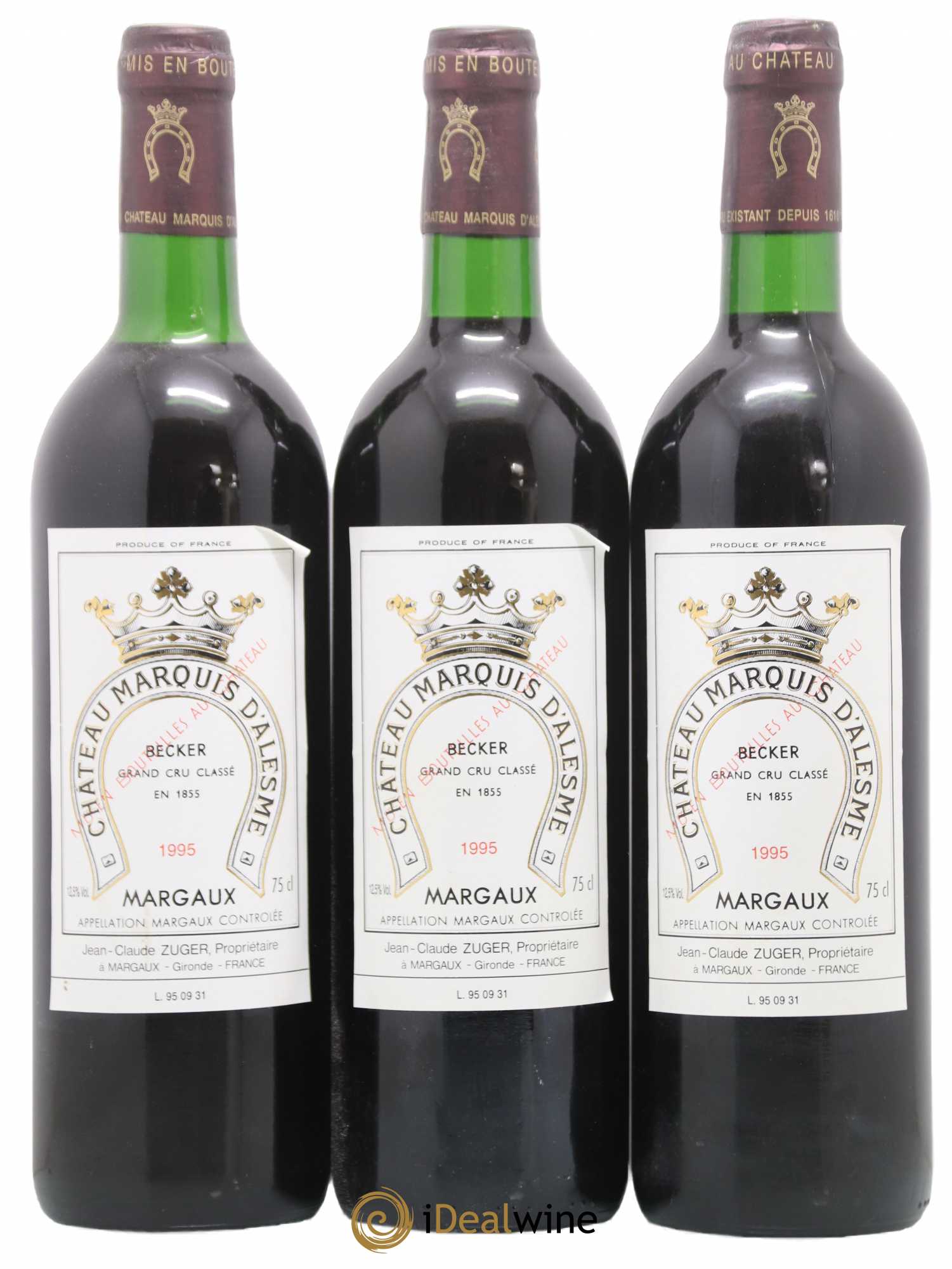 Château Marquis d'Alesme Becker 3ème Grand Cru Classé 1995 - Lot de 6 bouteilles - 2