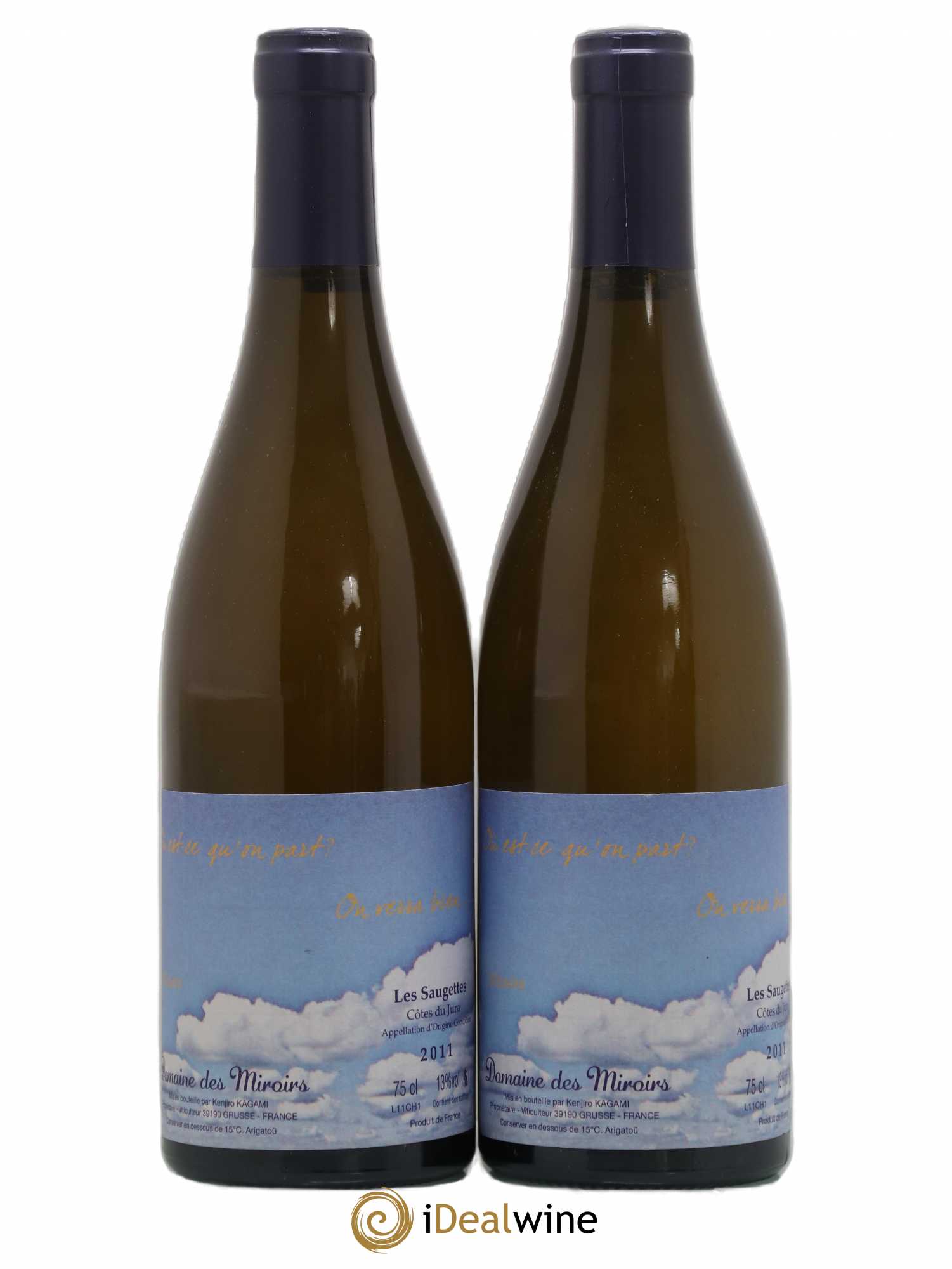 Vin de France Mizuiro Les Saugettes Kenjiro Kagami - Domaine des Miroirs 2011 - Lot of 2 bottles - 0