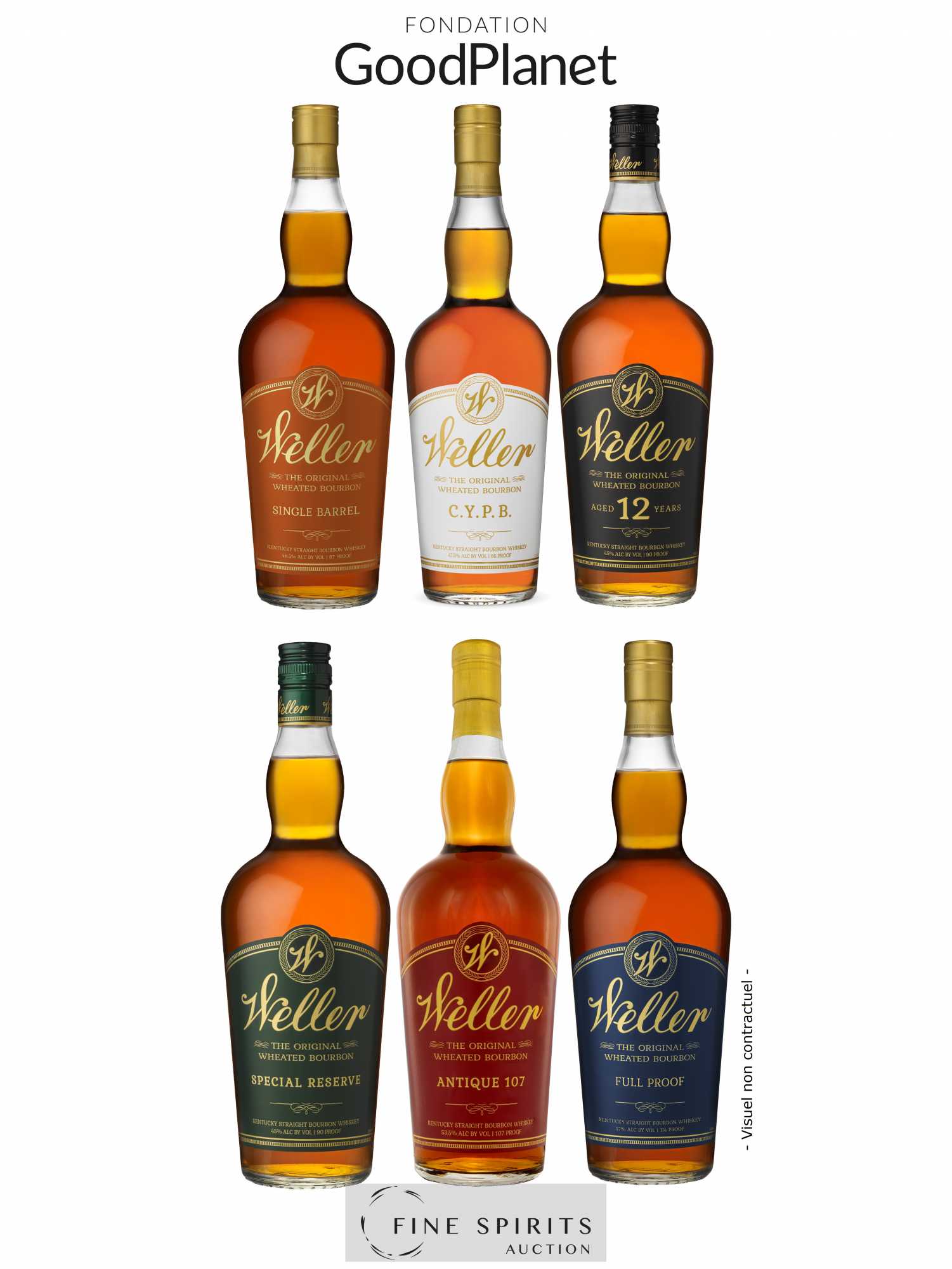 Weller Range (6 bottles signed) - Lot of 1 unknown - 1