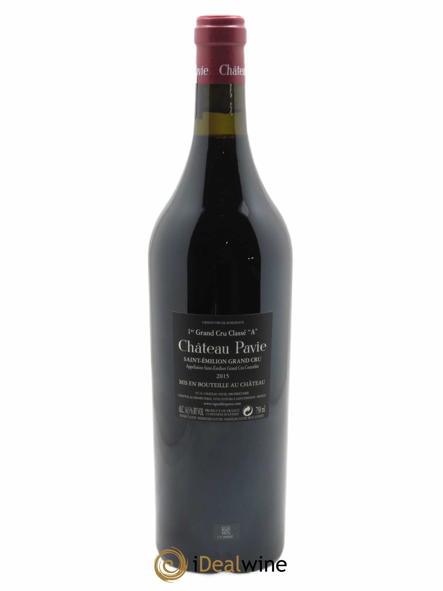 Château Pavie 1er Grand Cru Classé A (CBO à partir de 6 bts) 2015 - Lot de 1 bouteille - 1