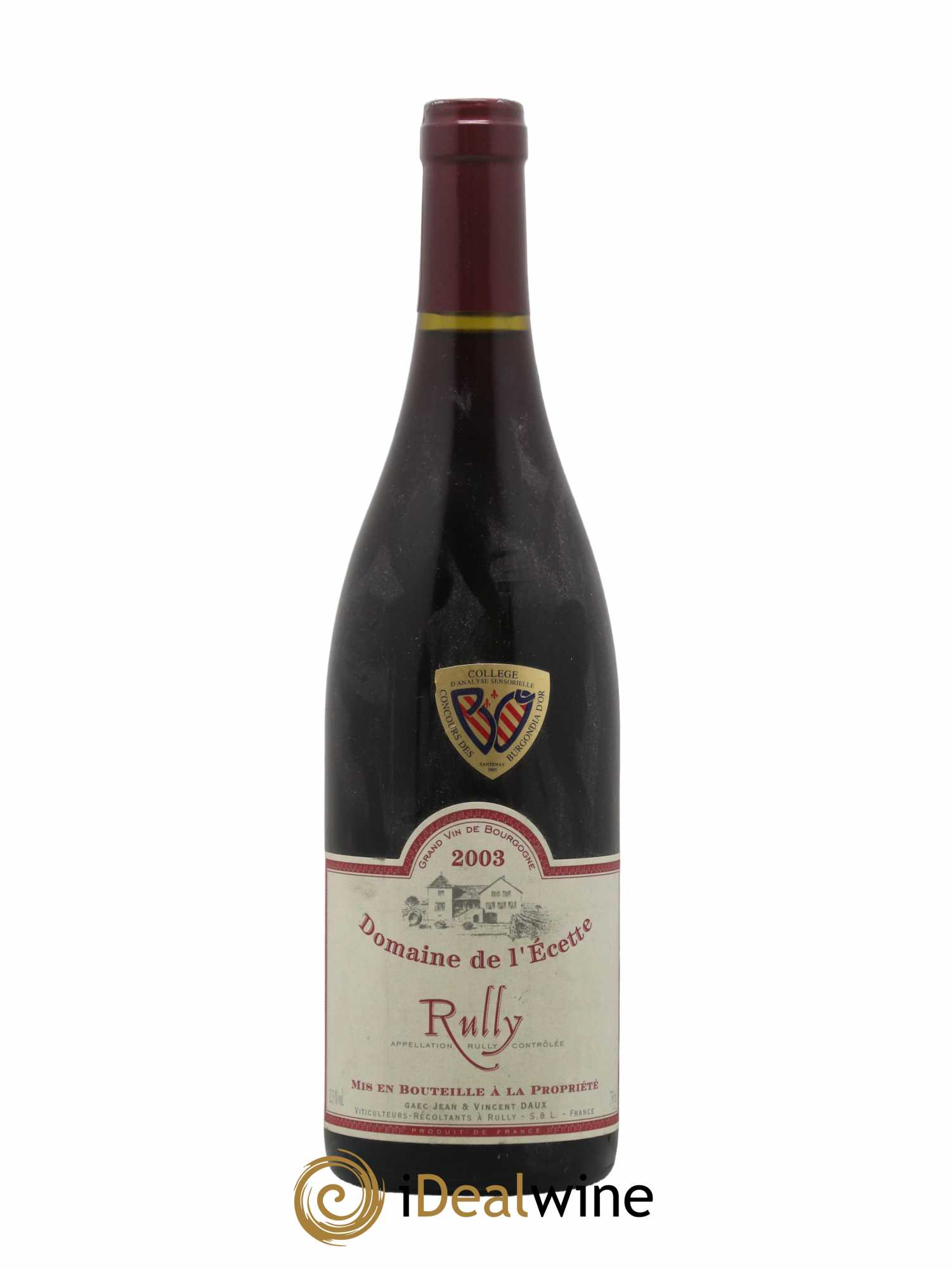 Rully Domaine de l'Ecette  2003 - Posten von 1 Flasche - 0