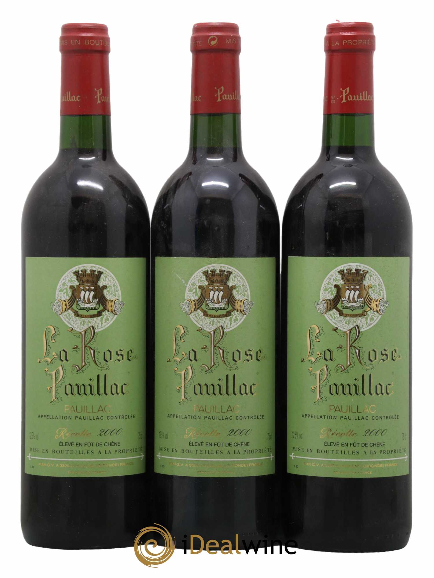 La Rose Pauillac 2000 - Lot of 3 bottles - 0