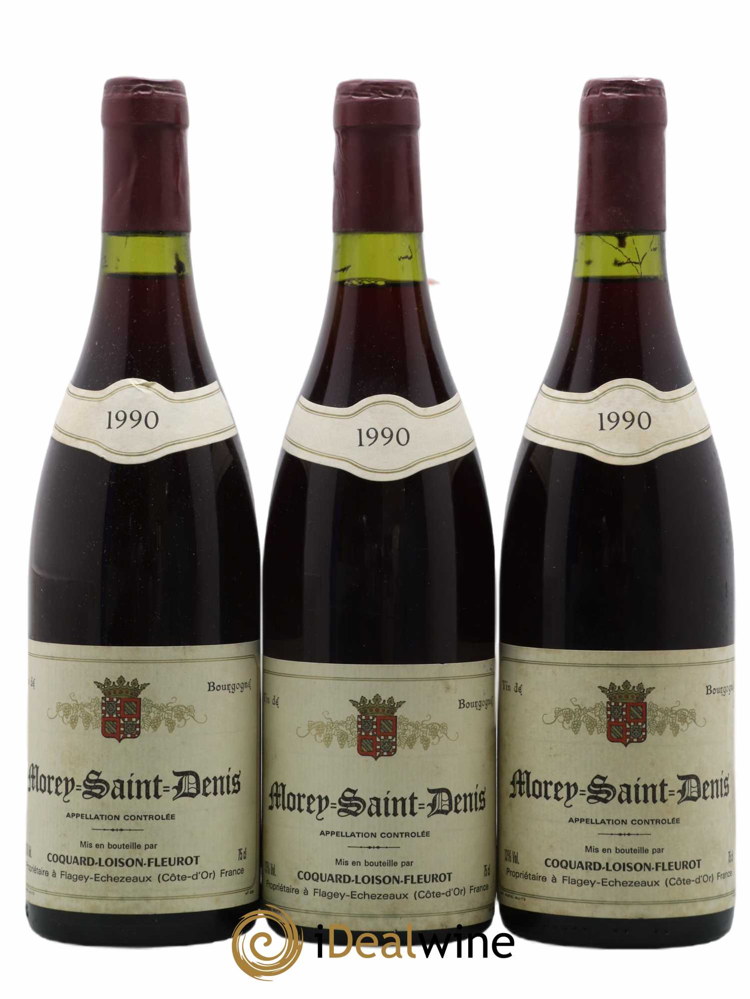 Morey Saint-Denis Coquard Loison Fleurot 1990 - Lot de 3 bouteilles - 0